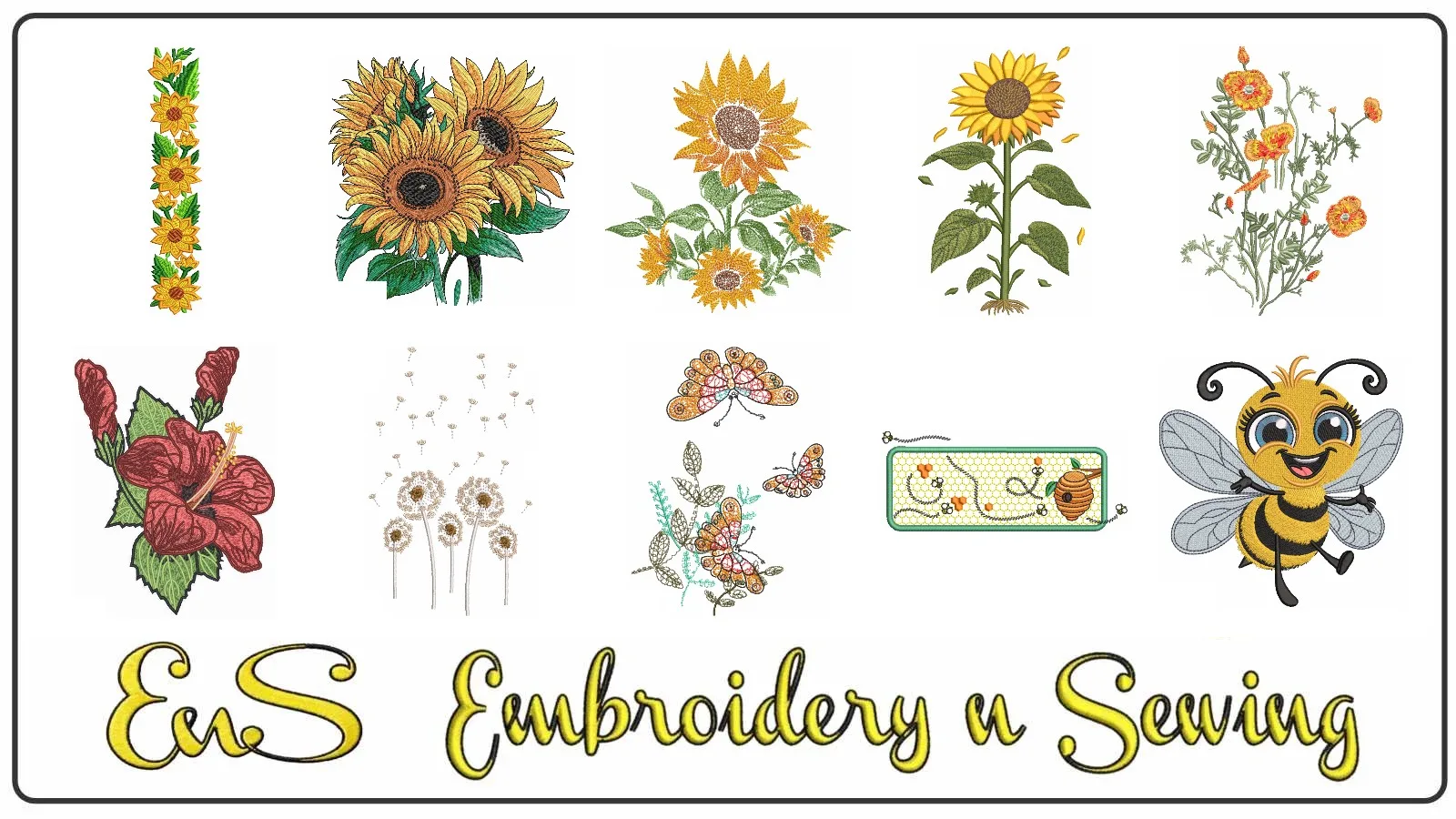 Sunflowers, Bees & Wildflowers Bundle
