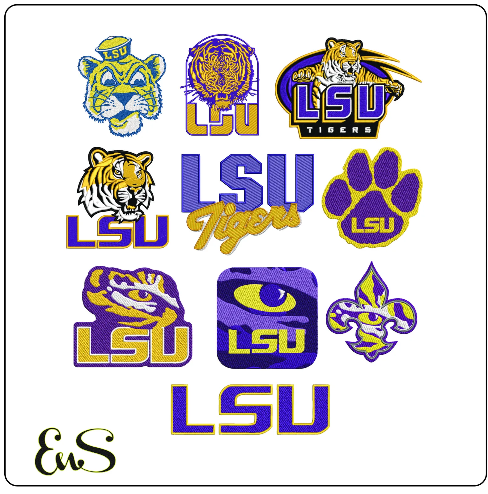 LSU Embroidery Designs Every Tiger Fan Needs This Football Season