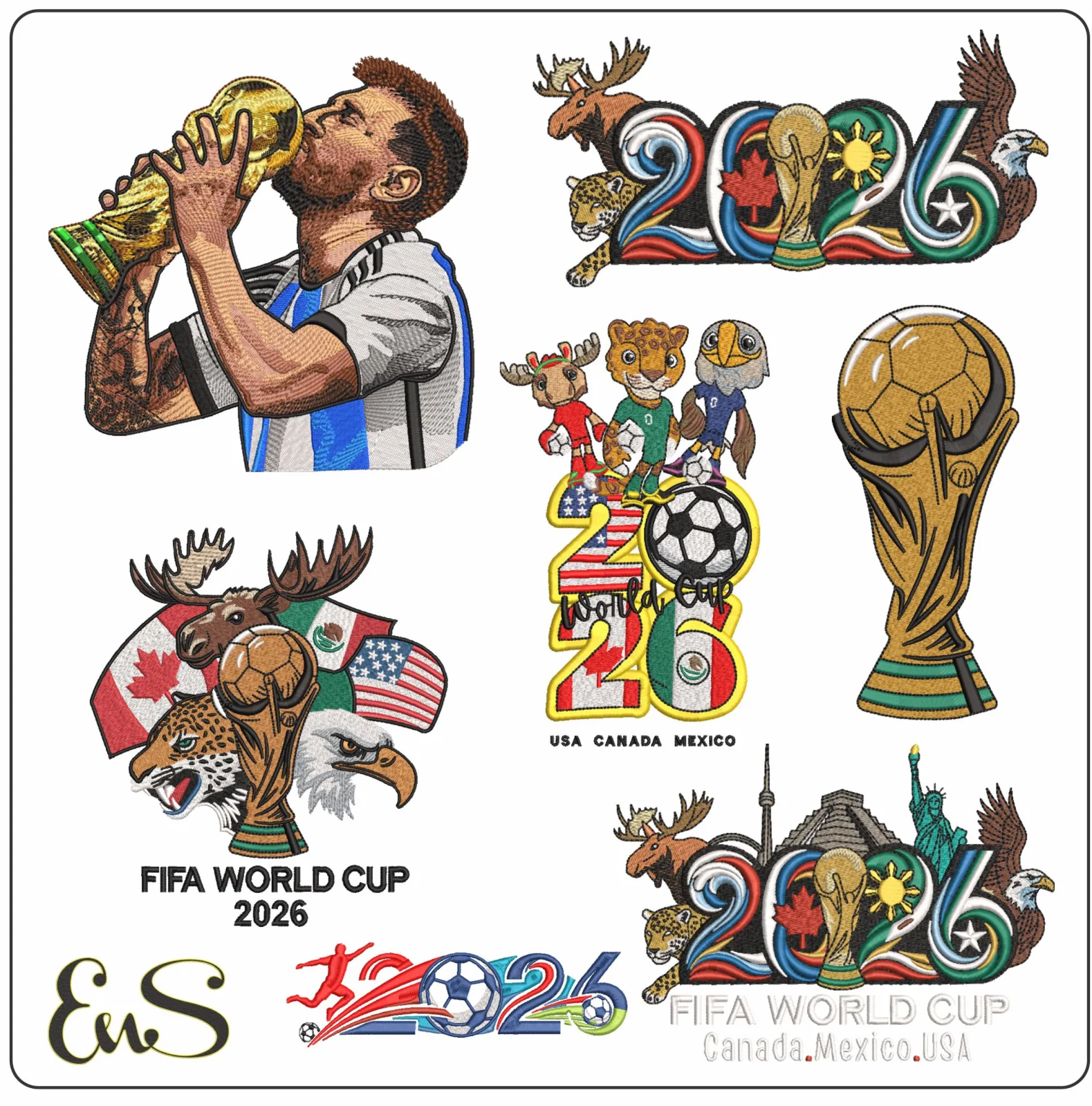 Top World Cup Embroidery Designs for Soccer Fans
