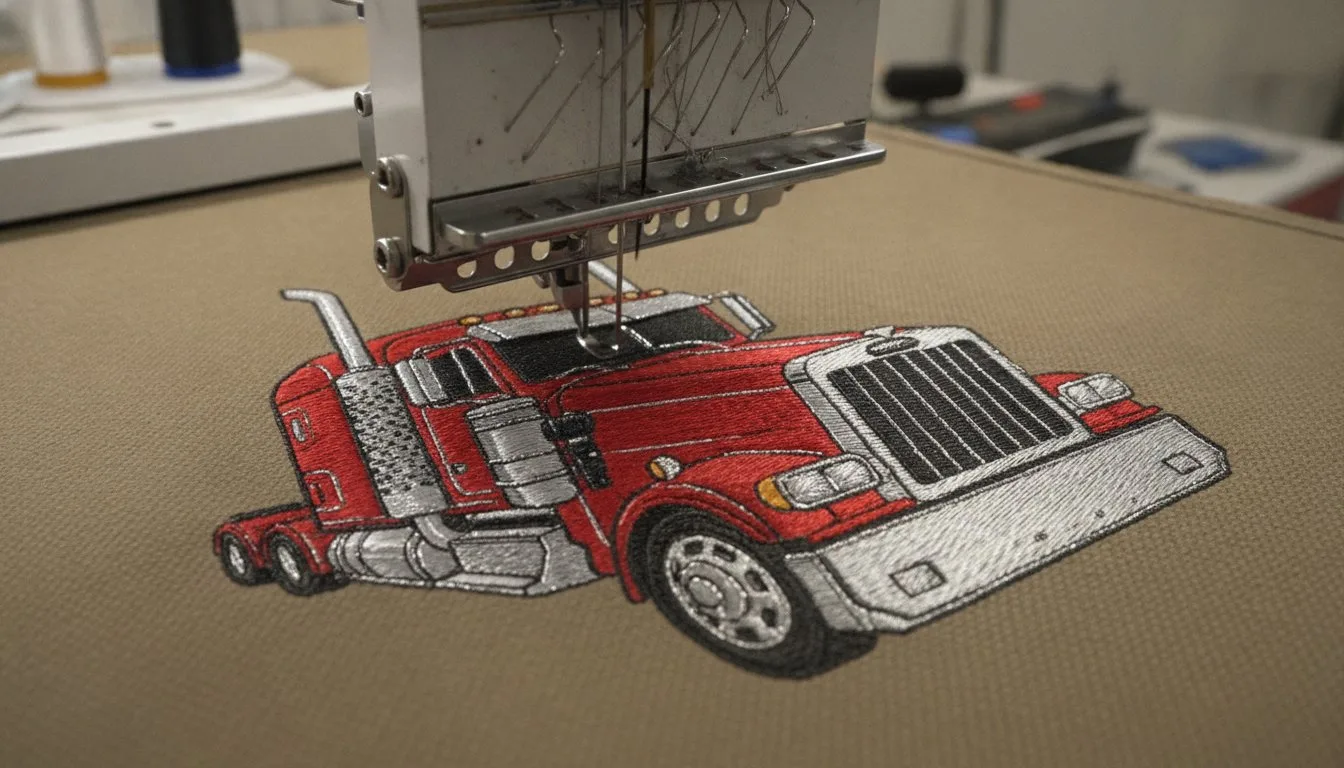 Premium Truck Embroidery Designs for Digital Machines