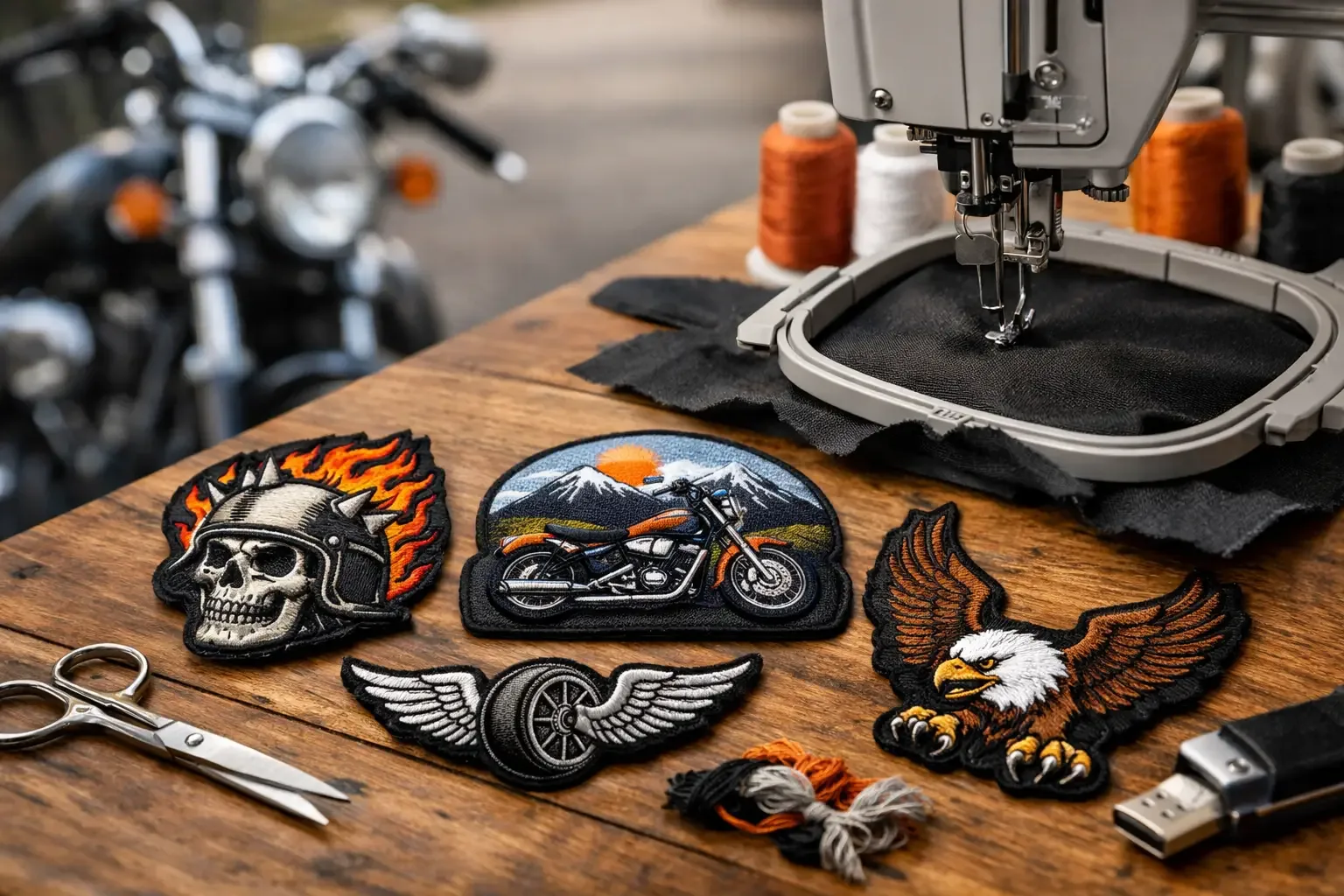 Motorcycle Embroidery Patch Files for Every Ride