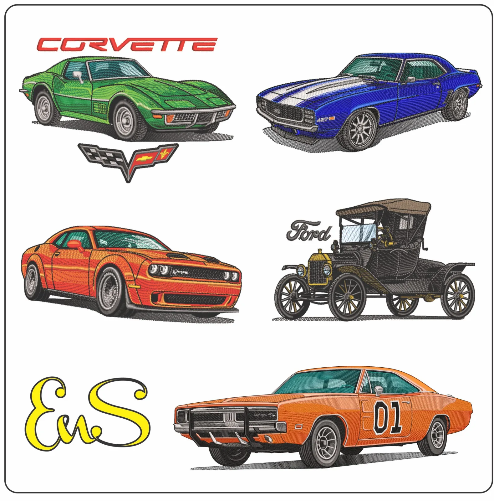 Muscle Car Embroidery Designs: High-Octane Digital Patterns for 2026