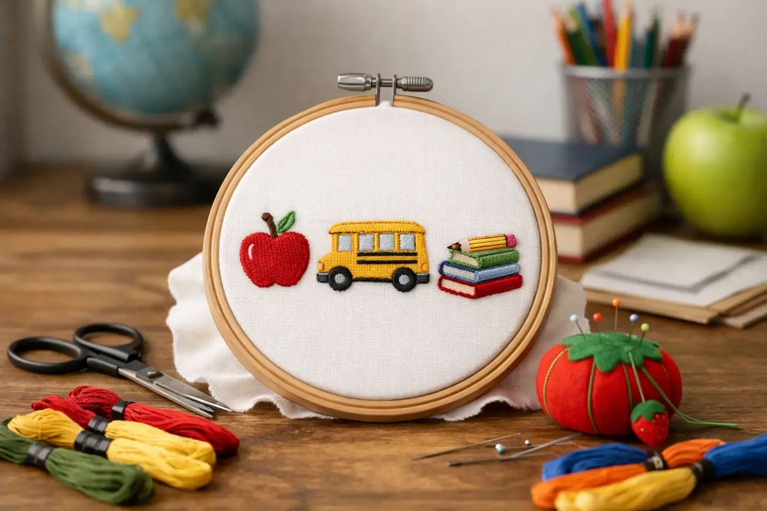 Back to School Embroidery Motifs to Stitch