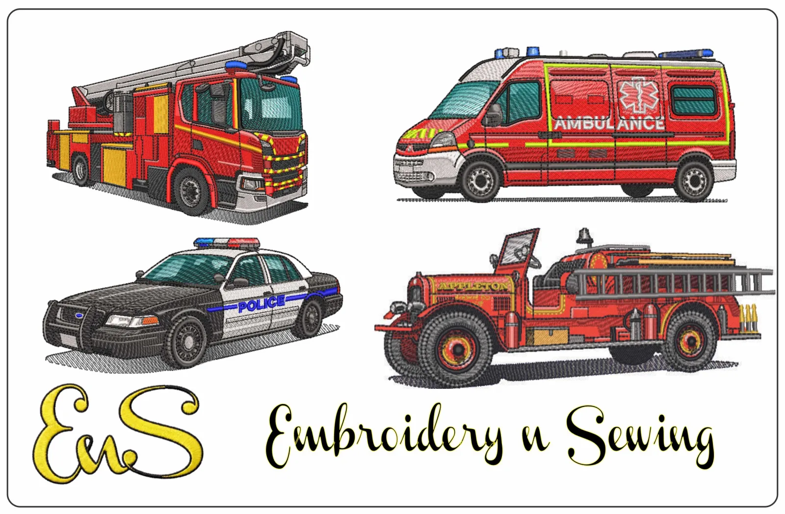 Emergency Vehicle Embroidery Designs: A Guide to First Responder Patterns