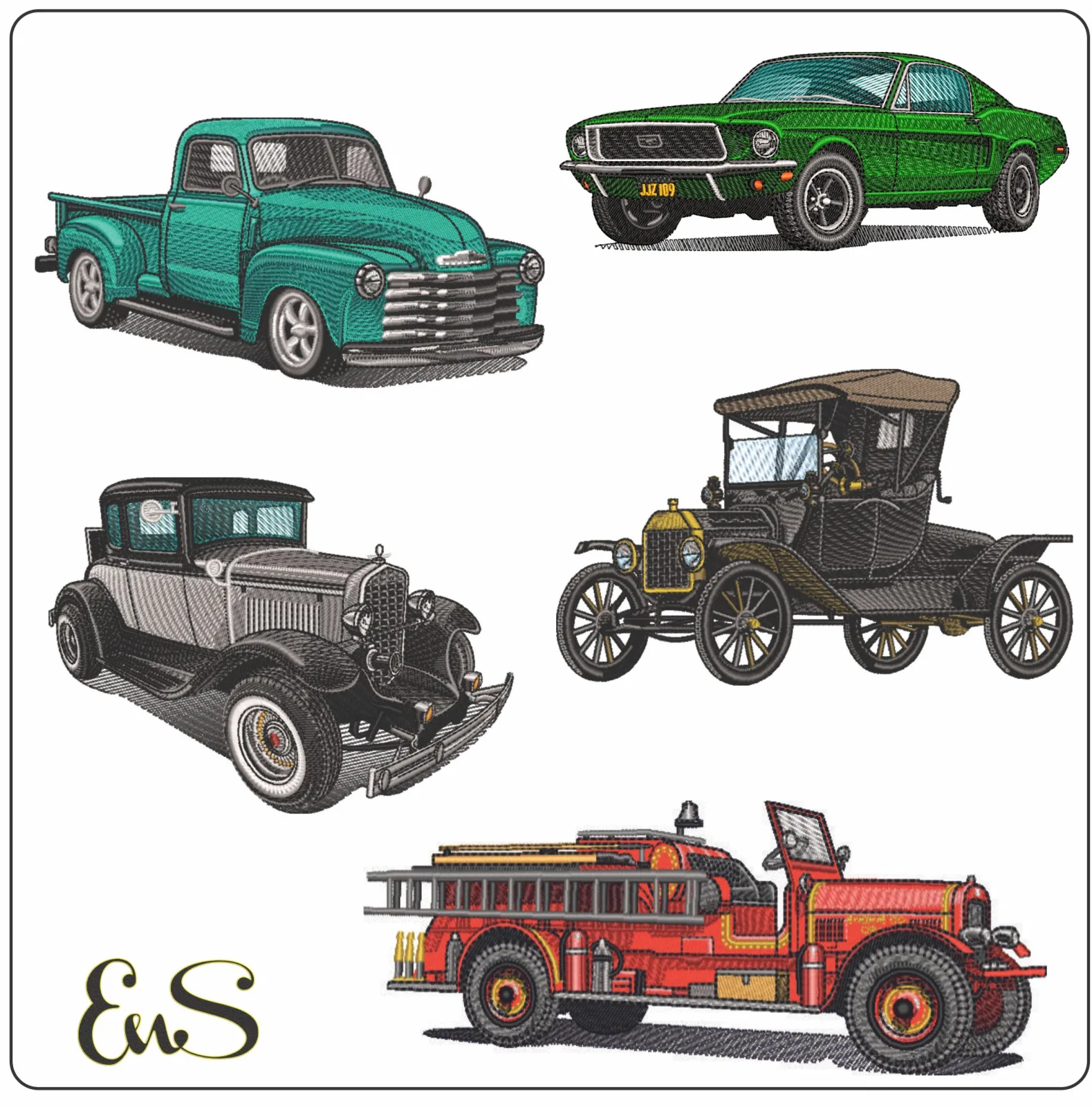 Classic Car Embroidery: A Guide to High-Quality Digital Designs