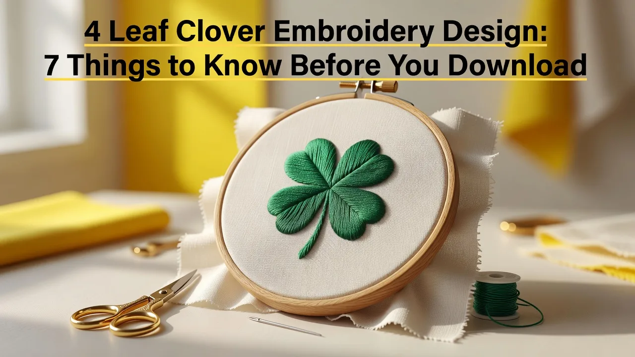 4 Leaf Clover Embroidery Design: 7 Things to Know Before You Download
