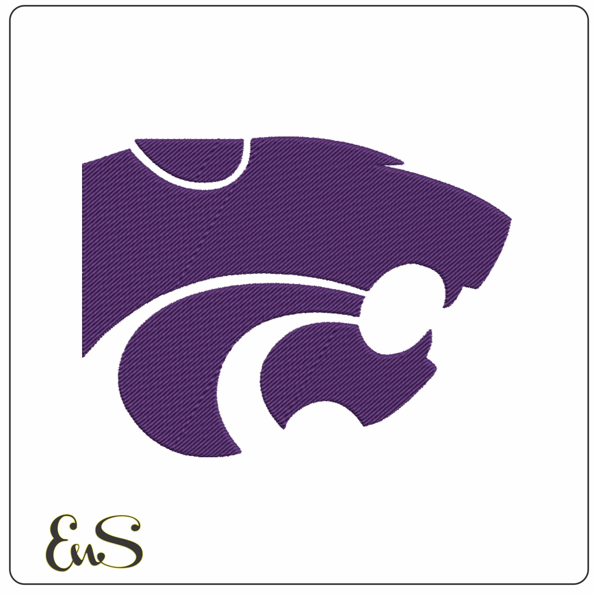 Kansas State embroidery design - Wildcats Logo embroidery machine pattern embroidery file - instant download in a frame