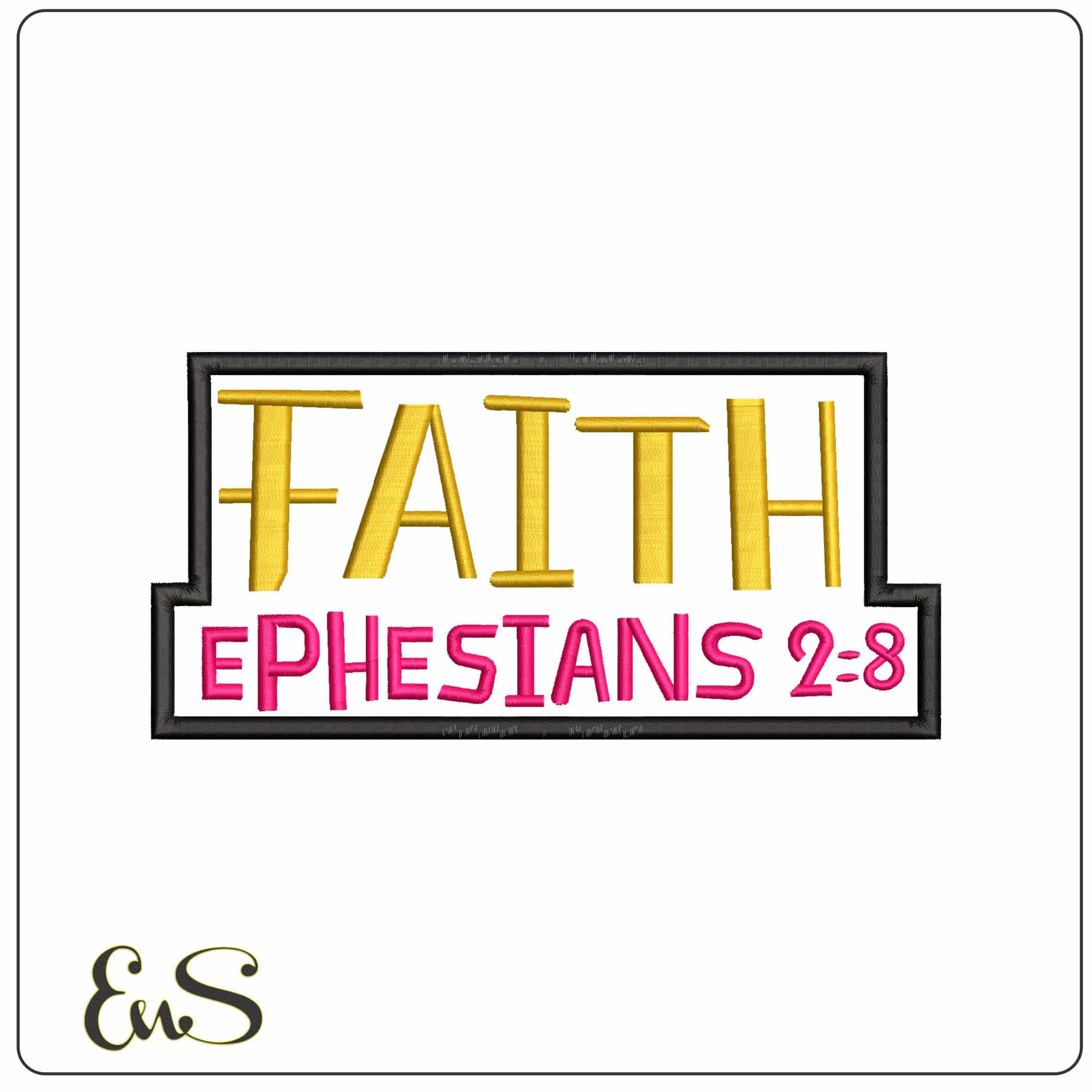 Faith Proverb - Elegant embroidery design file - instant download
