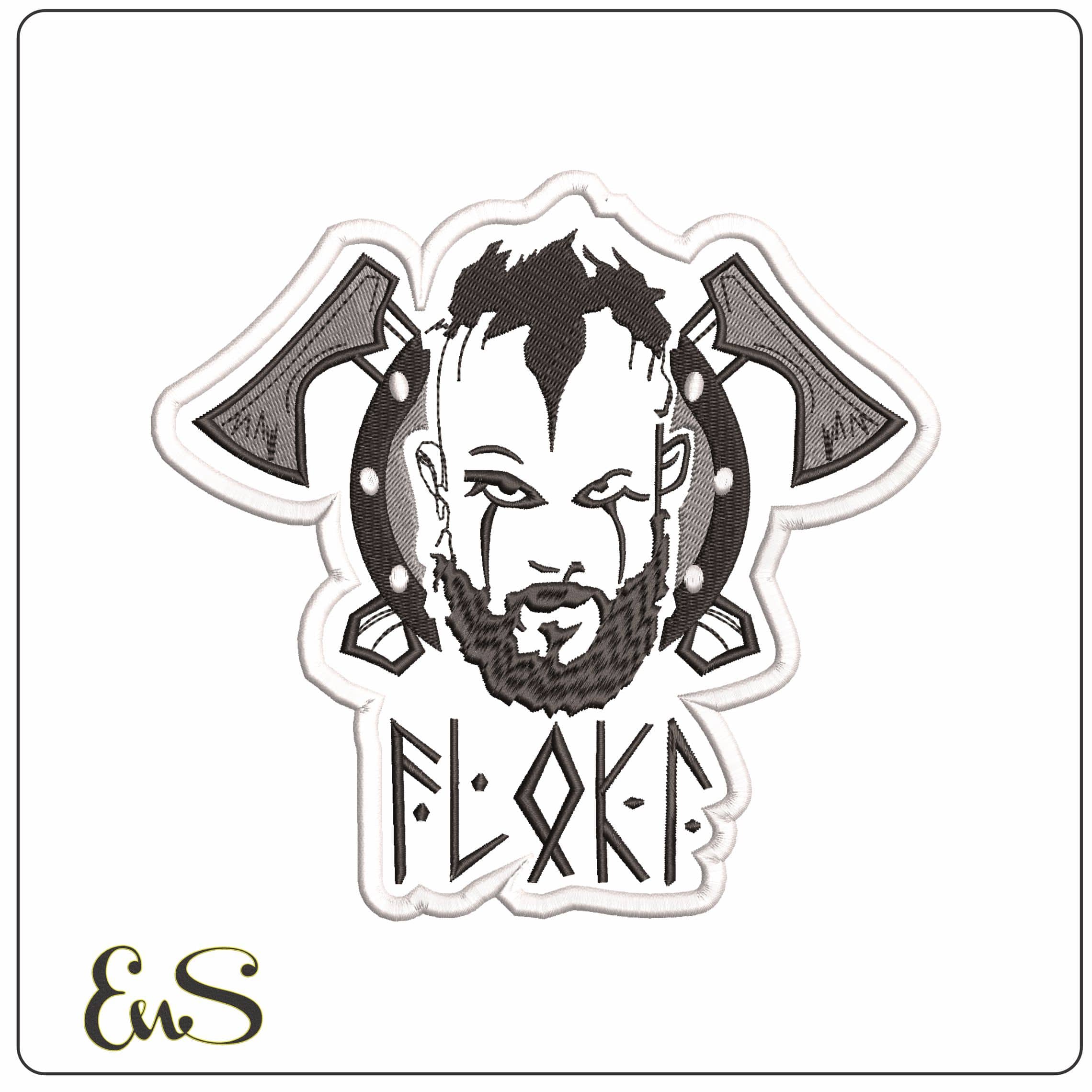 Floki Viking TV Vikings - Elegant embroidery design file - instant download