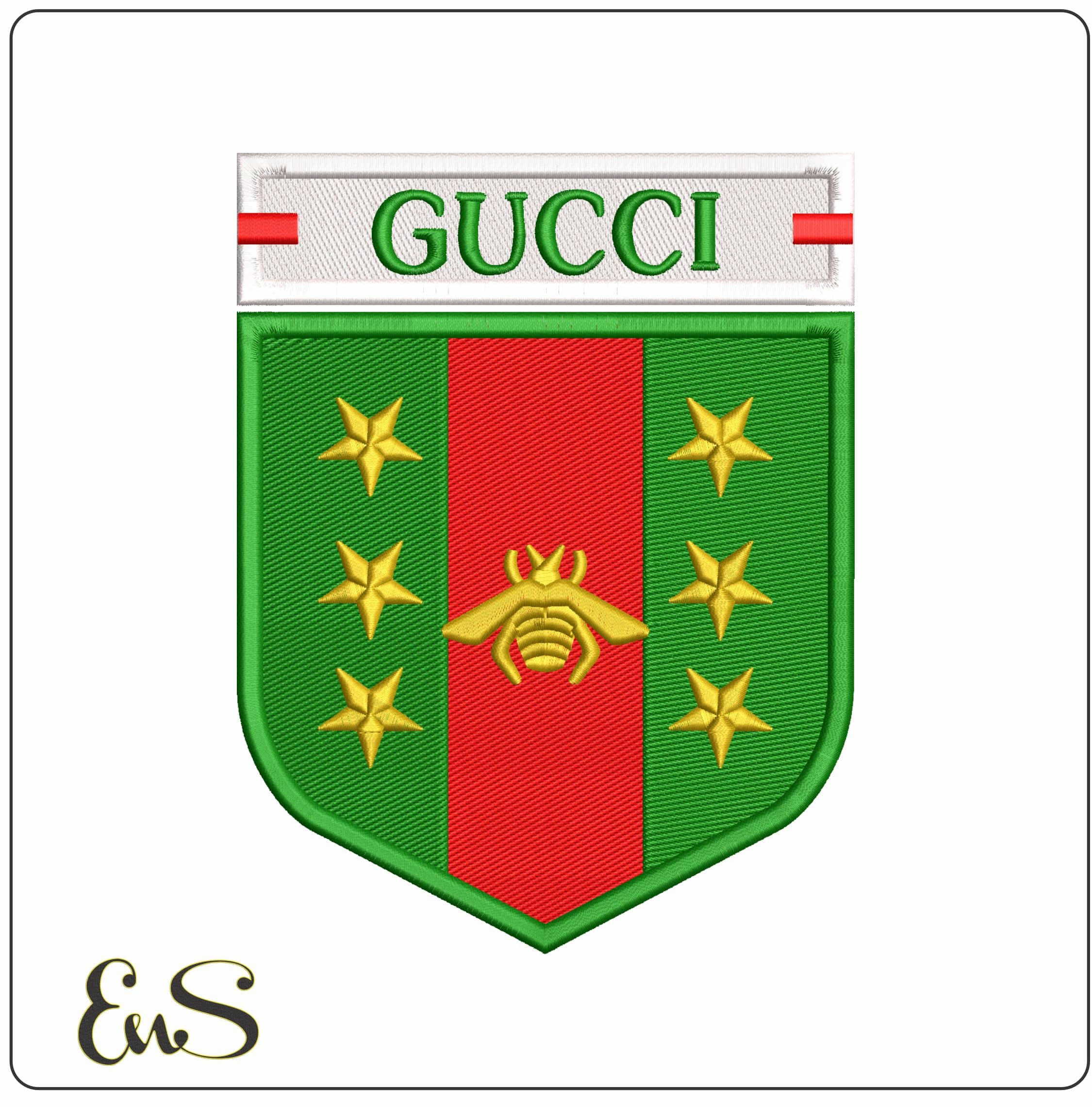 Gucci Gang Bee Logo   - Elegant embroidery design file - instant download