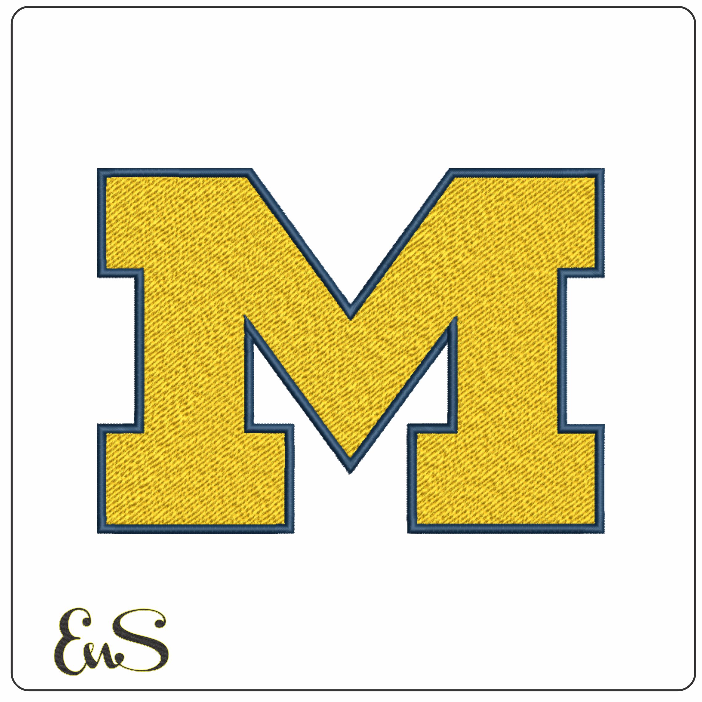Michigan Wolverines embroidery design - University of Michigan, Ann Arbor embroidery machine pattern embroidery file - instant download
