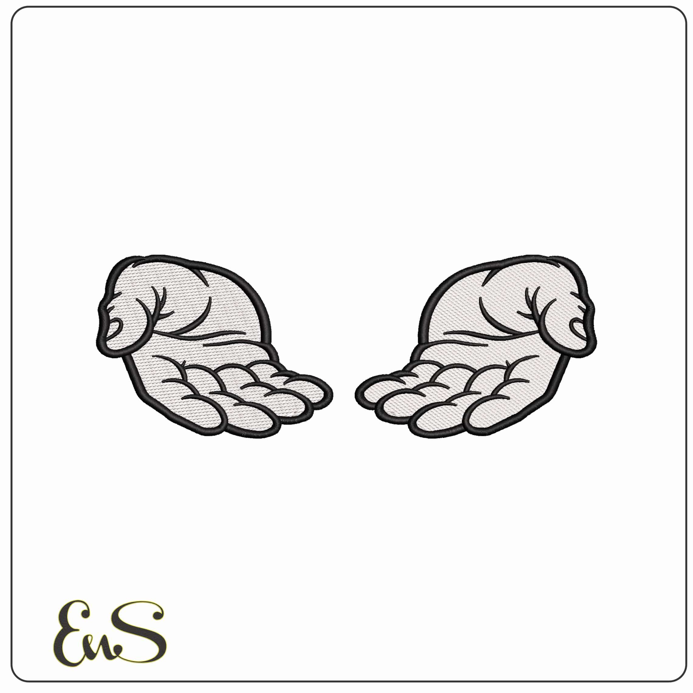 Hands weighing - Elegant embroidery design file - instant download