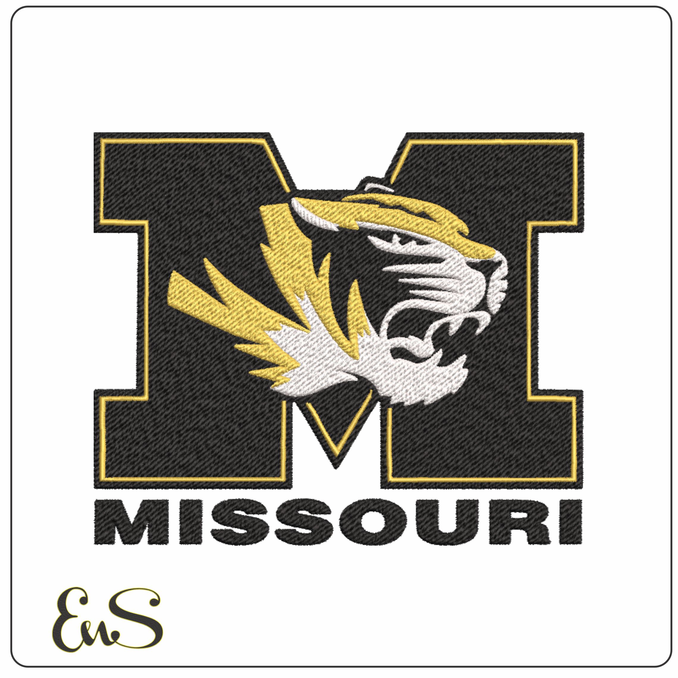 Missouri Tigers embroidery design - University of Missouri embroidery machine pattern embroidery file - instant download in a frame