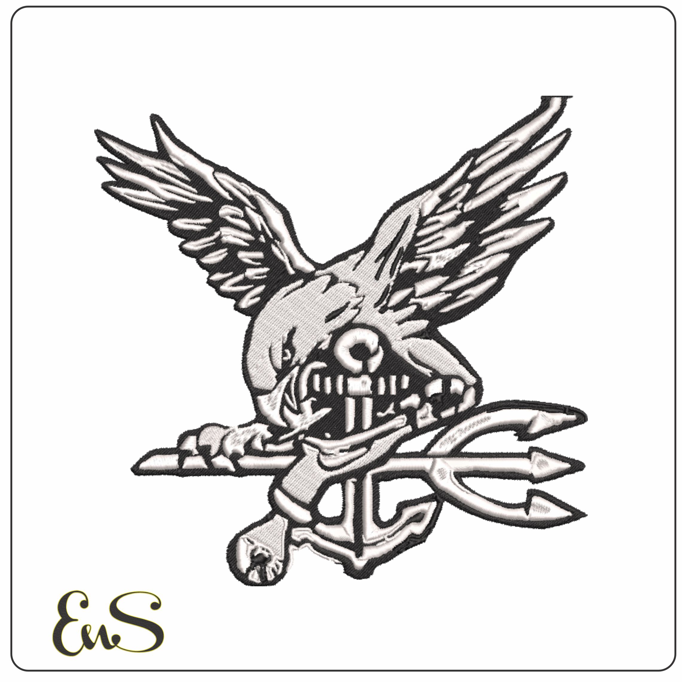 Navy Seals Emblem embroidery design - SEALS embroidery machine pattern embroidery file - instant download
