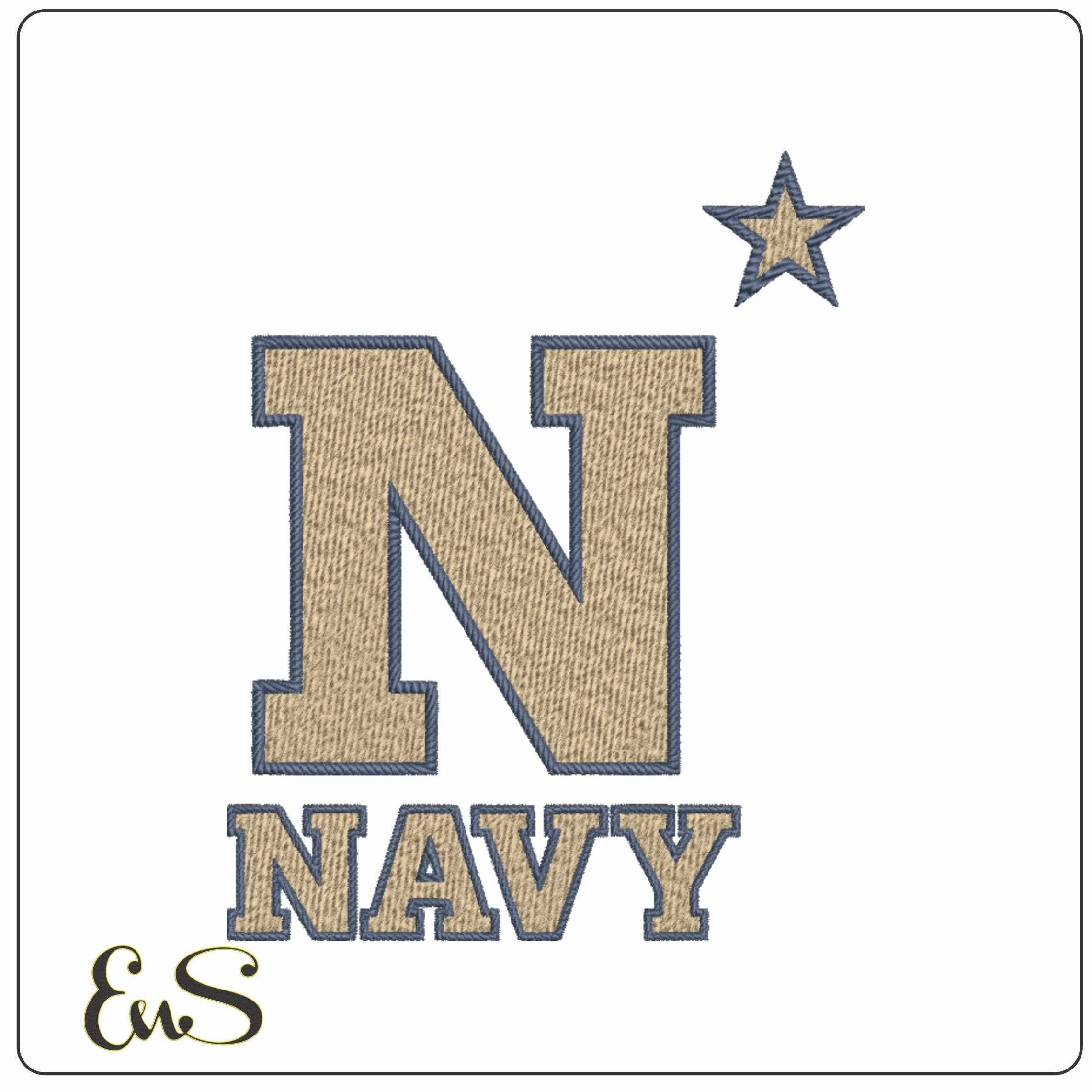 Navy Midshipman embroidery design - Navy Academy Athletics embroidery machine pattern embroidery file - instant download in a frame