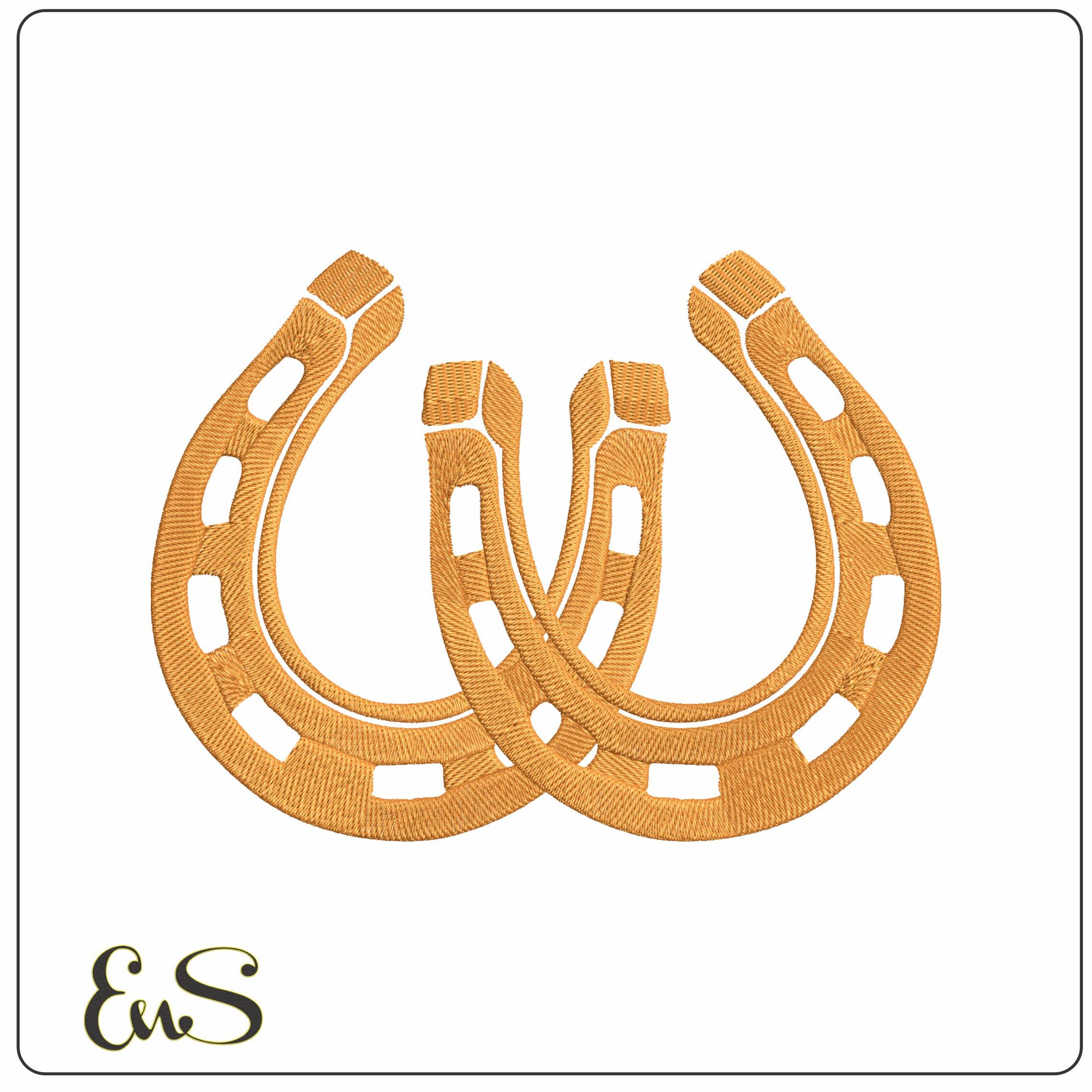 Horse Shoe - Elegant embroidery design file - instant download