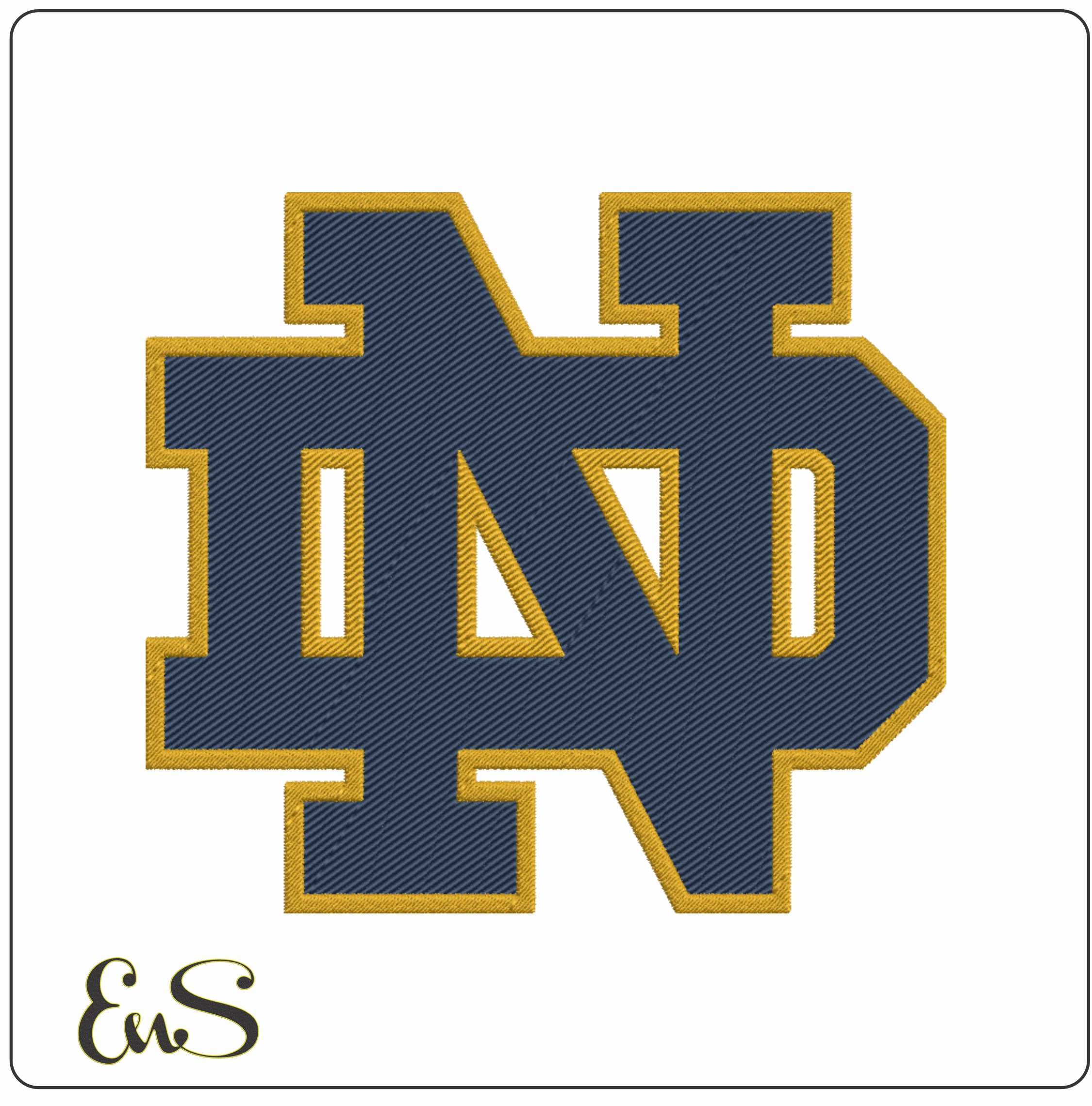 Notre Dame embroidery Special design - Irish Logo embroidery machine pattern embroidery file - instant download MORE SIZES 1.5, 1.75 2