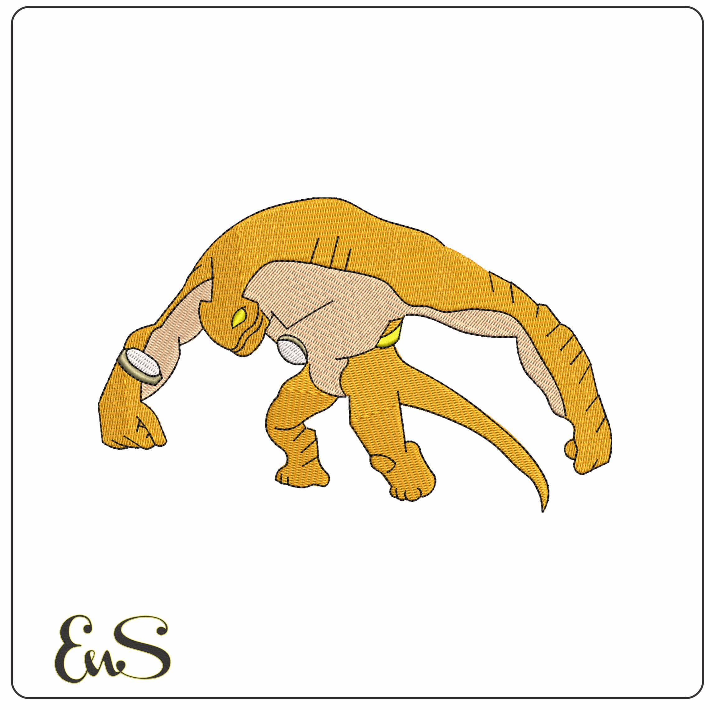 Humungousaur Ben 10 Cartoon - Elegant embroidery design file - instant download