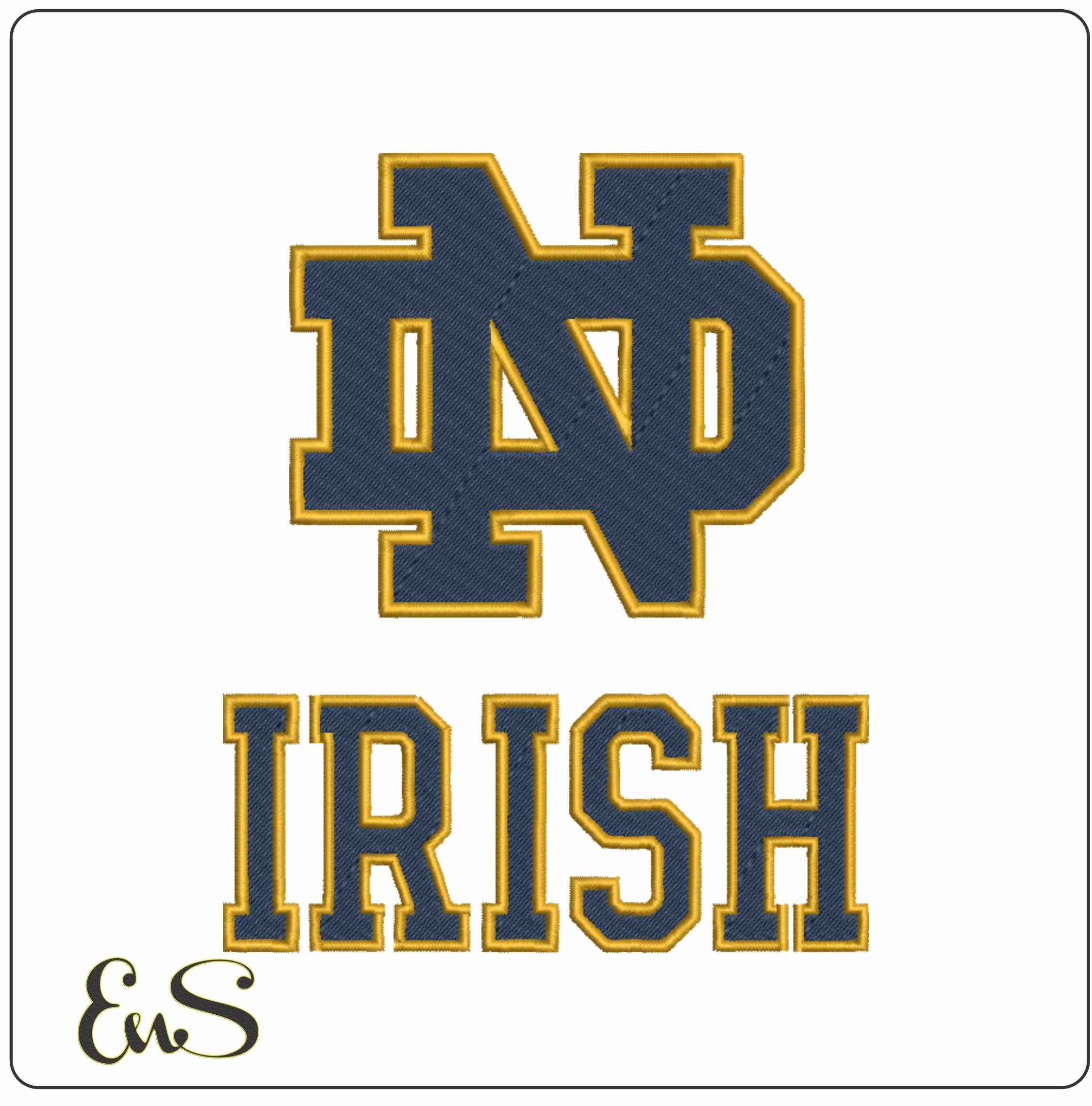 Notre Dame Irish embroidery design - Irish Logo embroidery machine pattern embroidery file - instant download in a frame)