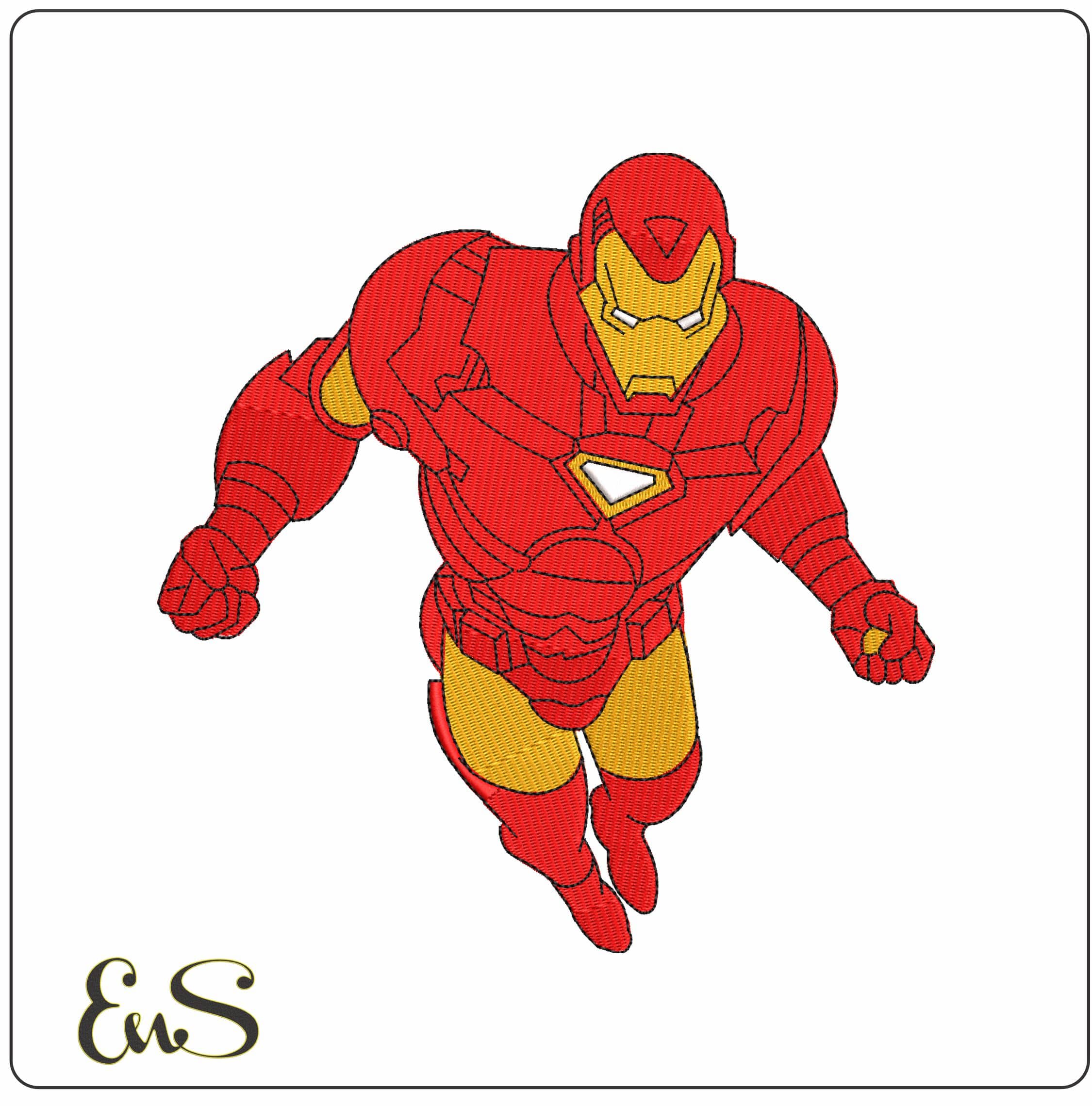 Iron Man Flying   - Elegant embroidery design file - instant download
