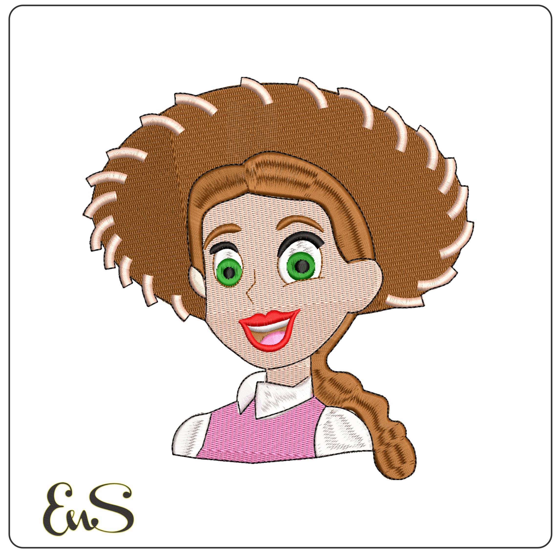 Jessie Head Toy Story - Elegant embroidery design file - instant download