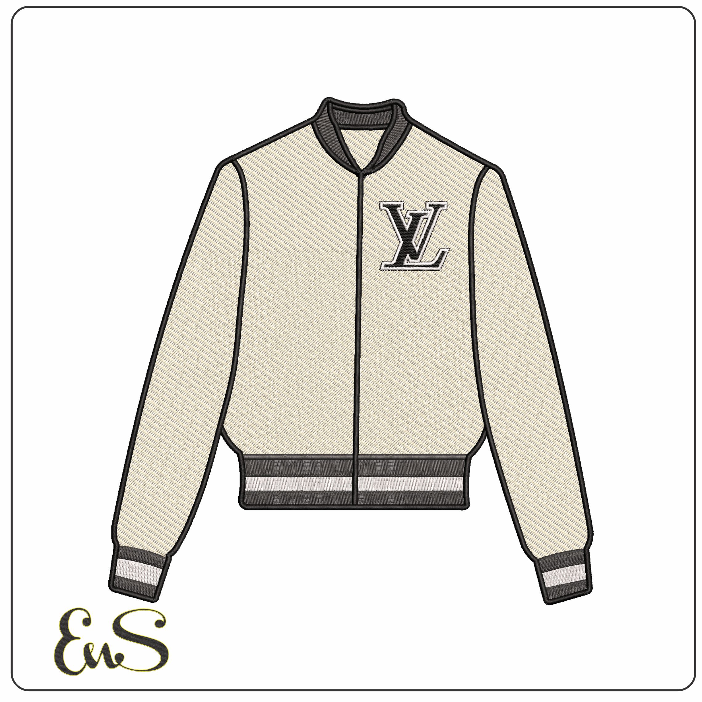 LV Jacket Blank  - Elegant embroidery design file - instant download