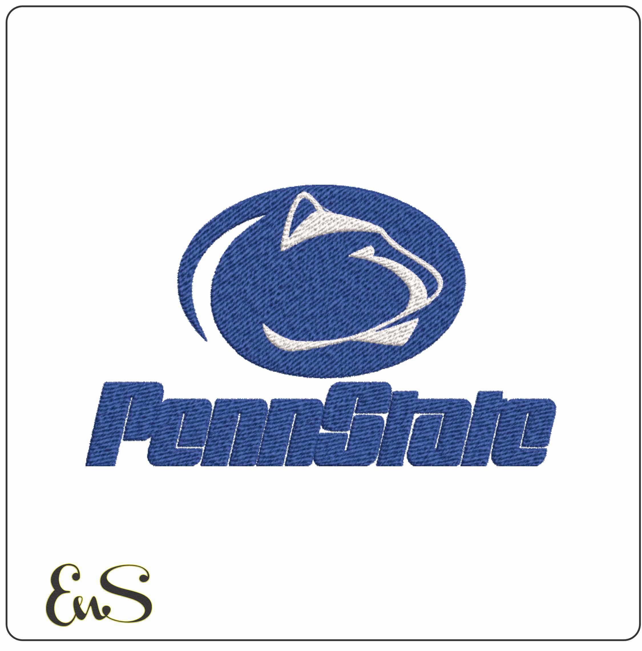 Penn State Nittany Lions embroidery design - Logo embroidery machine pattern embroidery file - instant download in a frame