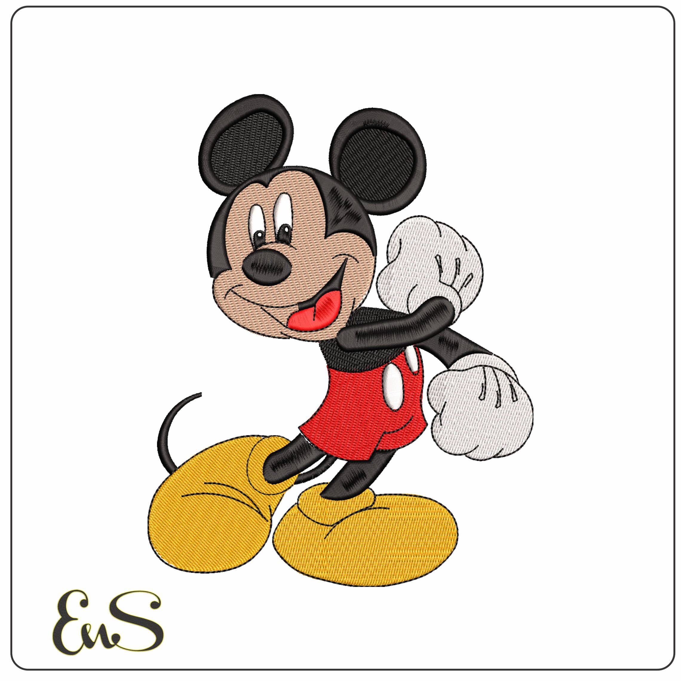 Mickey Mouse Shucks Disney  - Elegant embroidery design file - instant download