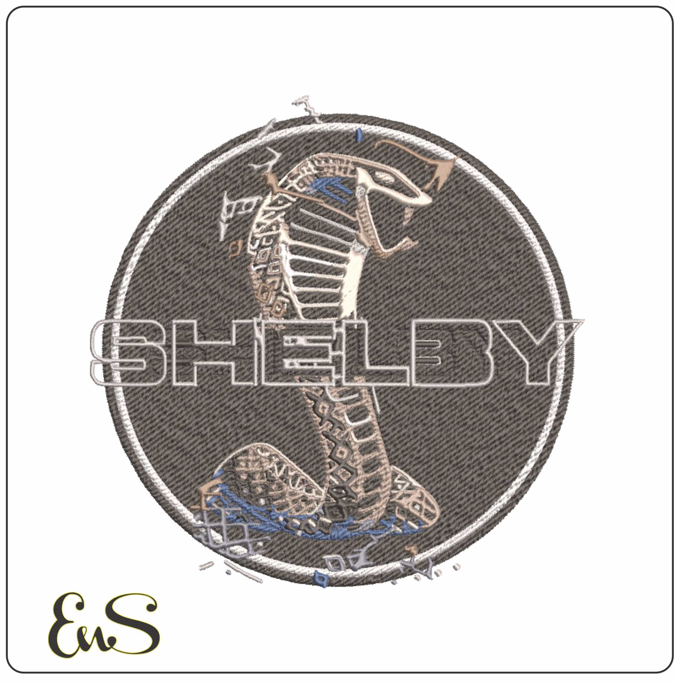 Cobra Shelby Snake - Ford Car embroidery design - Logo design machine pattern Car Auto Company embroidery file instant download in a frame