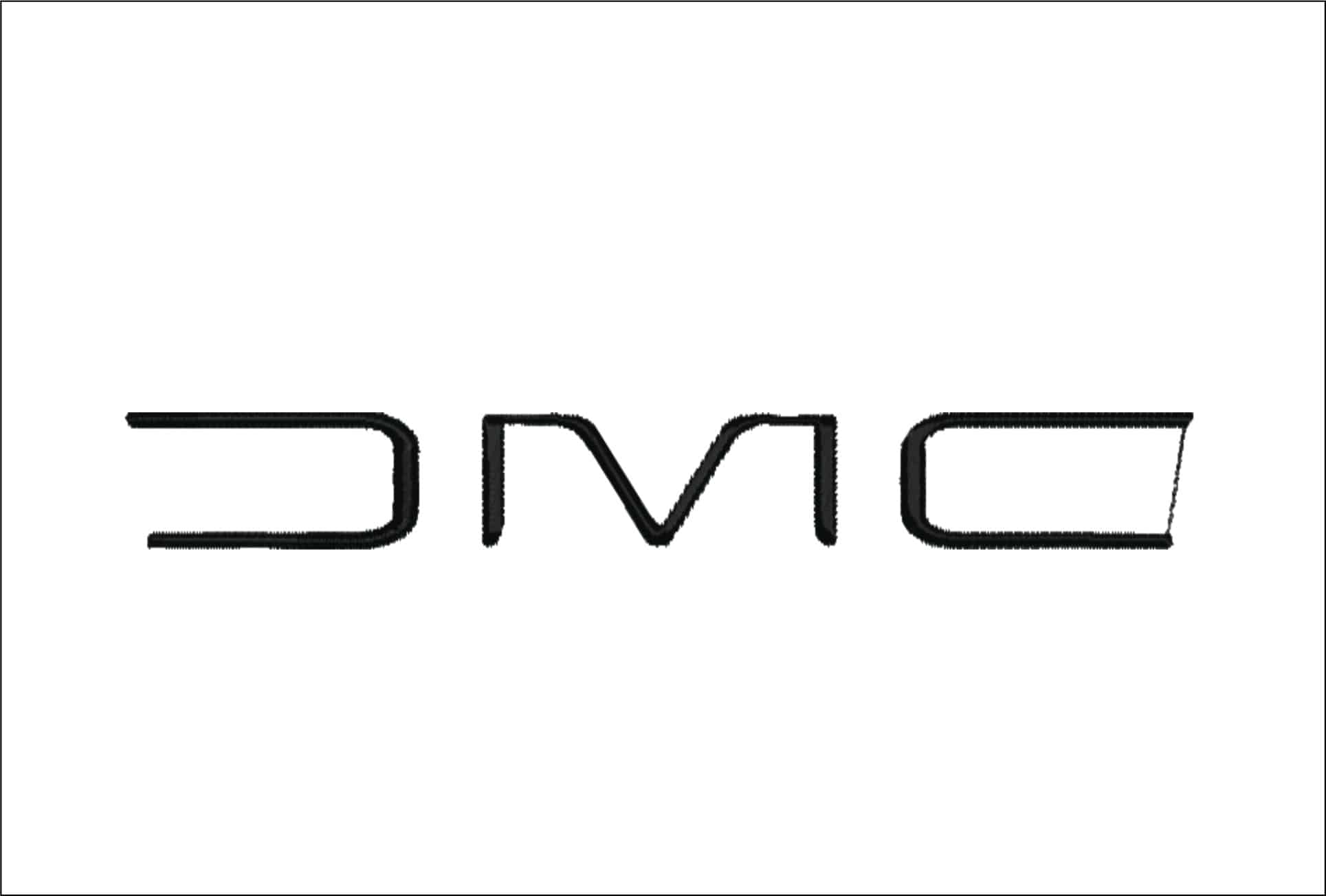 DMC Logo embroidery design - DeLorean Motor Company design machine pattern Car Auto Company embroidery file instant download frame