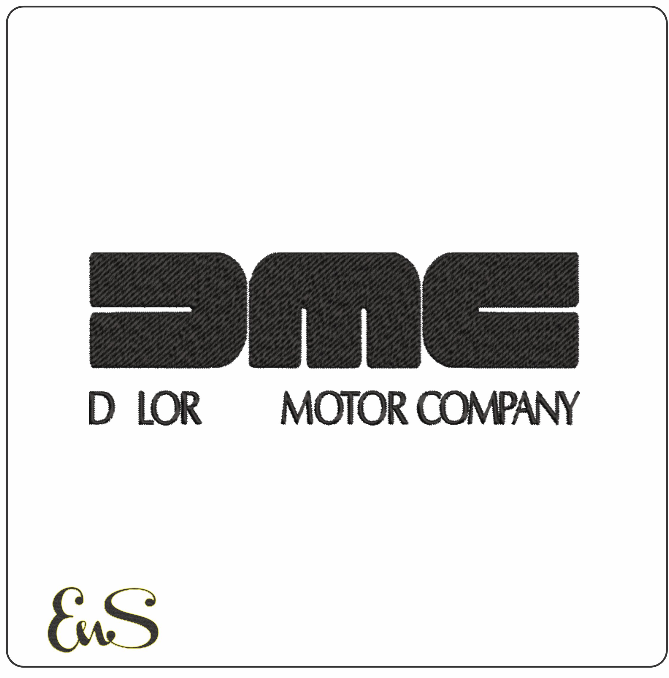 DMC Original Logo embroidery design - DeLorean Motor Company design machine pattern Car Auto Company embroidery file instant download frame