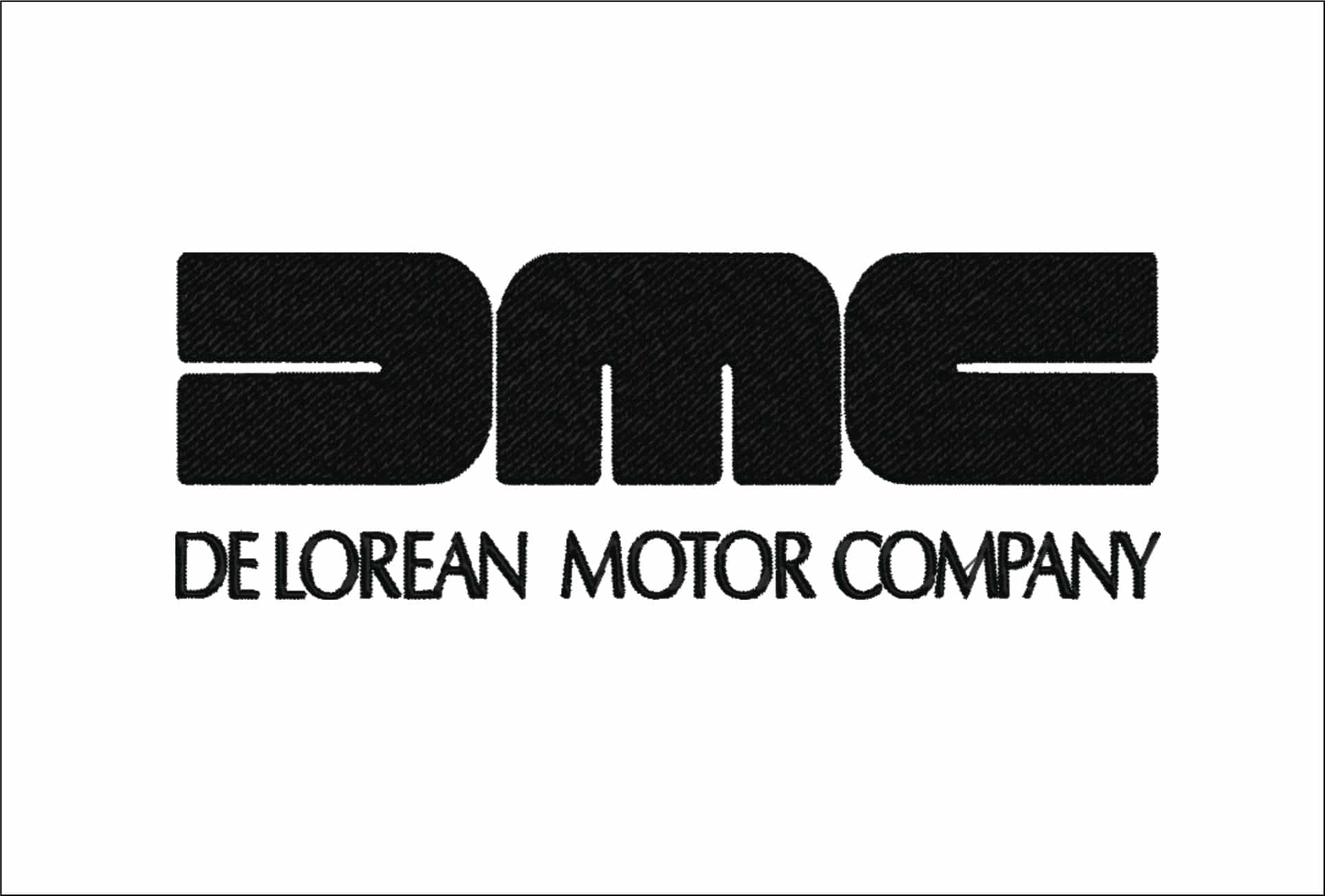 DMC Original Logo embroidery design - DeLorean Motor Company design machine pattern Car Auto Company embroidery file instant download frame