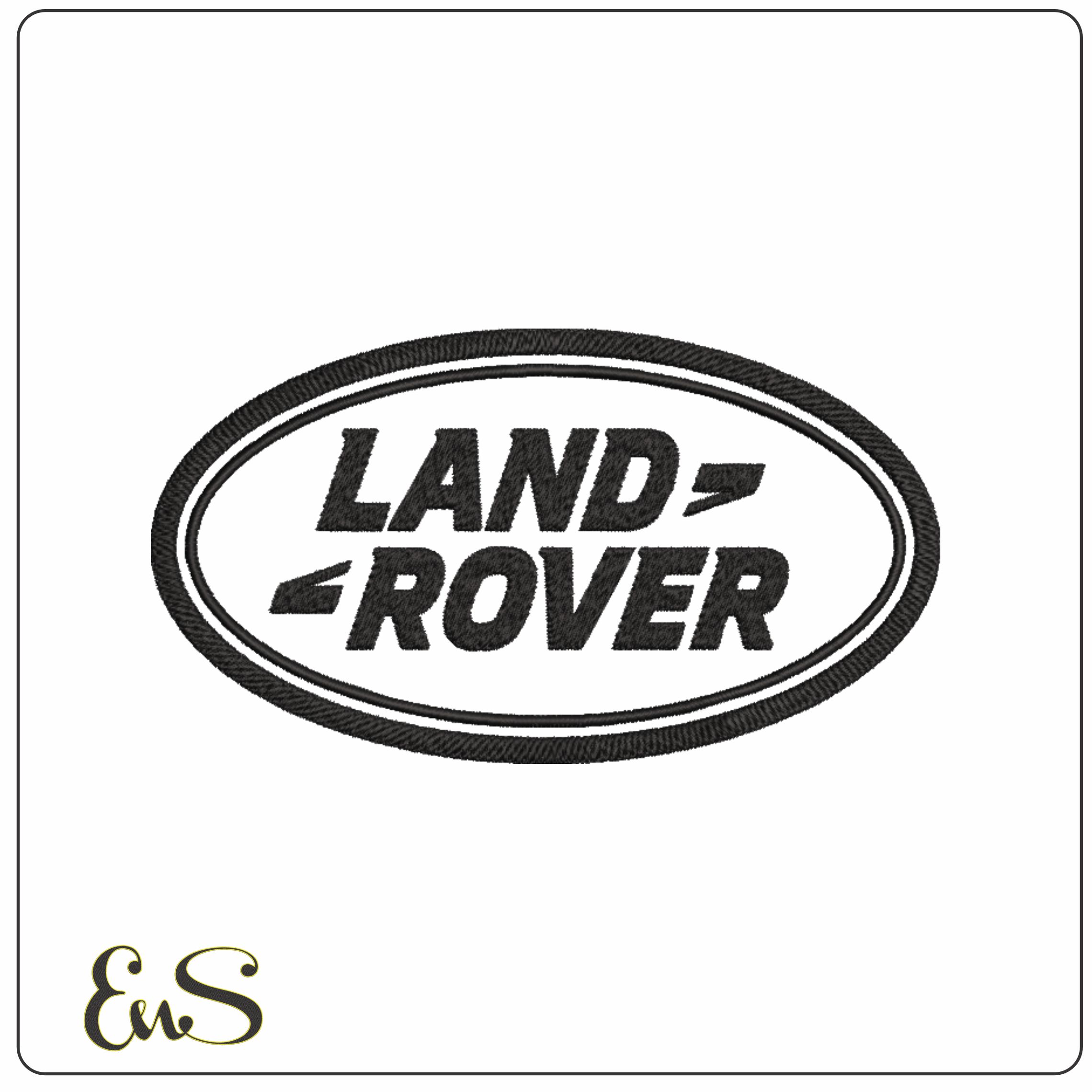 Land Rover Car BW Logo embroidery design - Defender design machine pattern Car Auto Company embroidery file instant download in a frame
