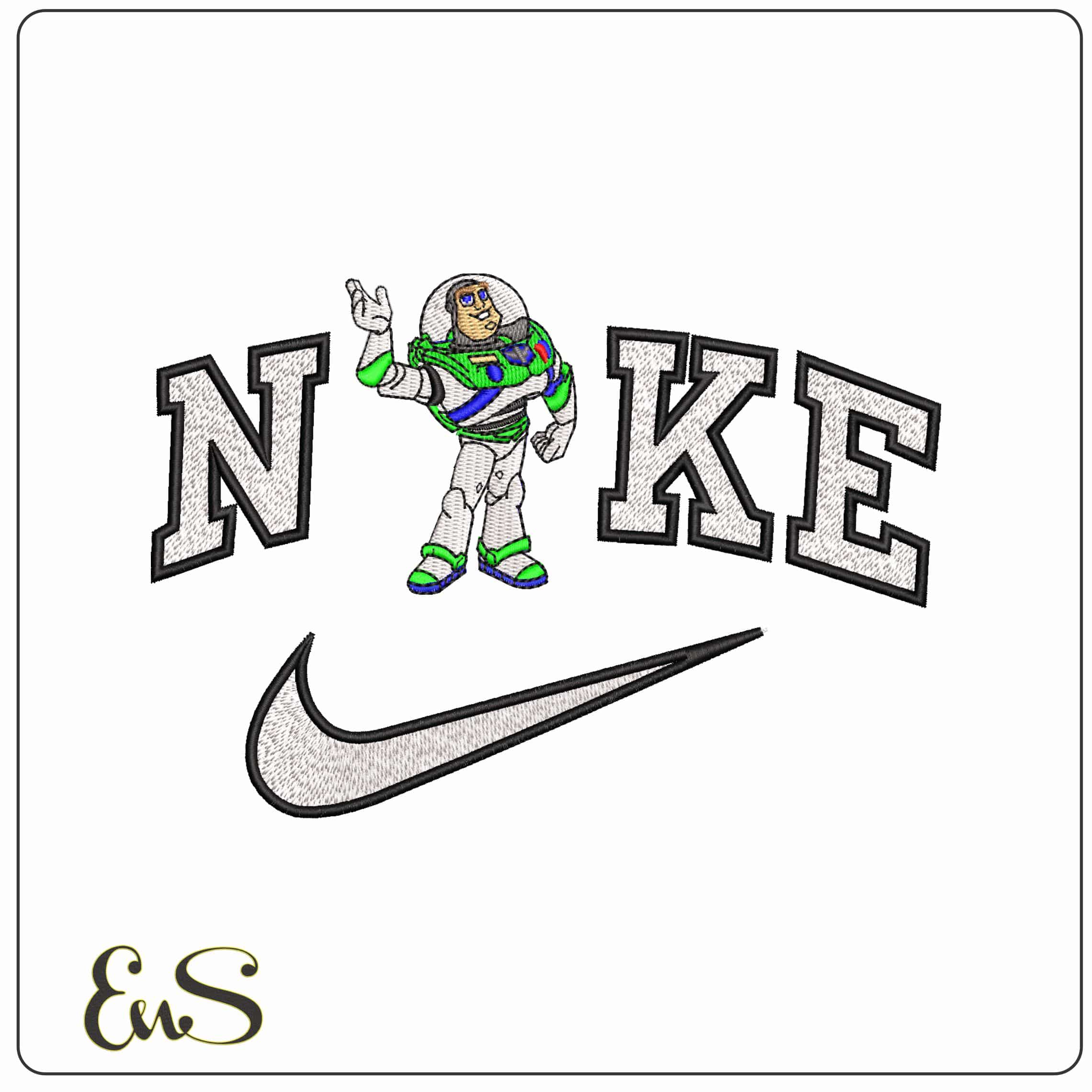 Nike Buzz Lightyear Salute Toy Story  - Elegant embroidery design file - instant download