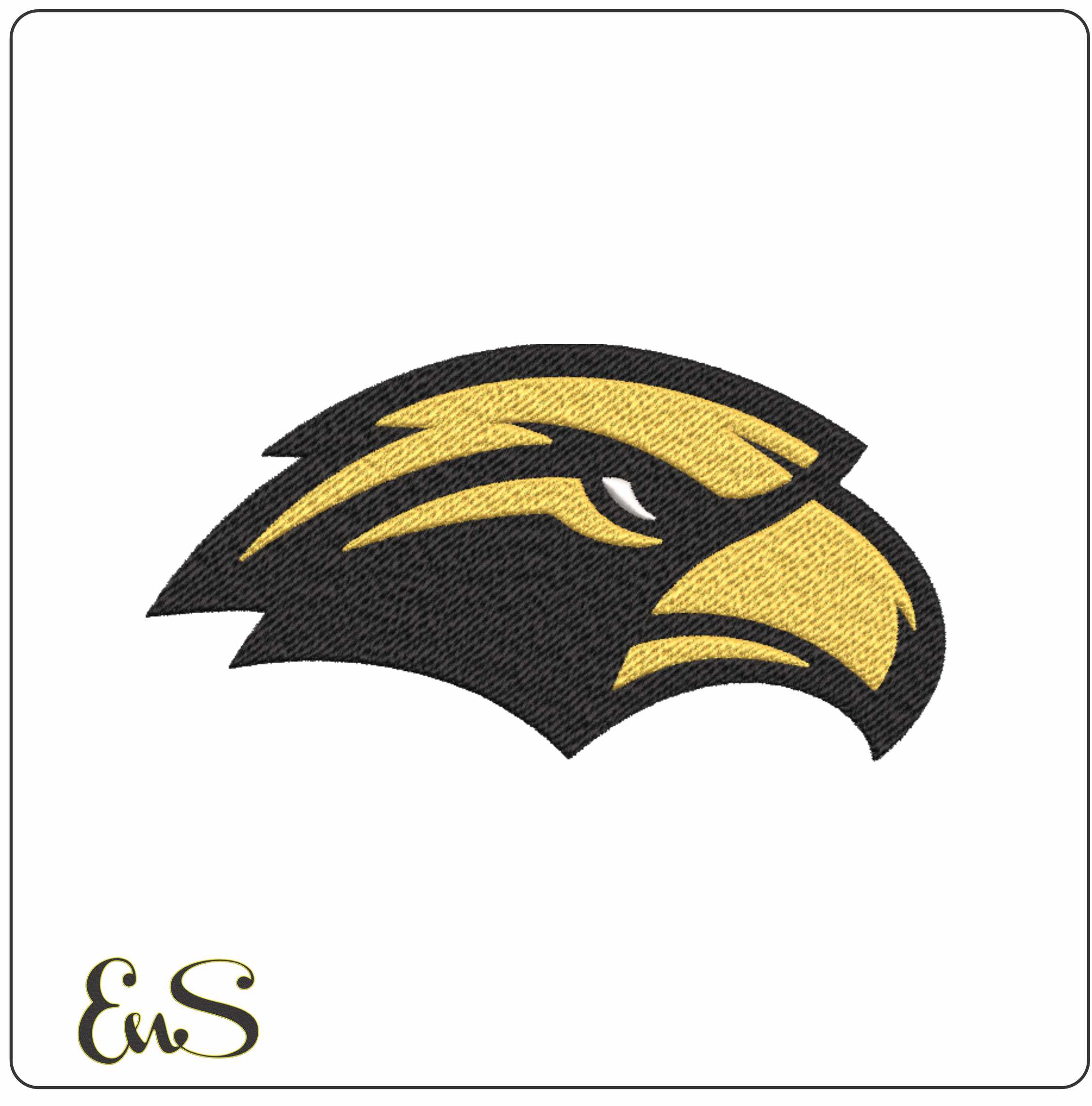 The Southern Miss Golden Eagles embroidery design University of Southern Mississippi Logo embroidery file machine pattern instant download