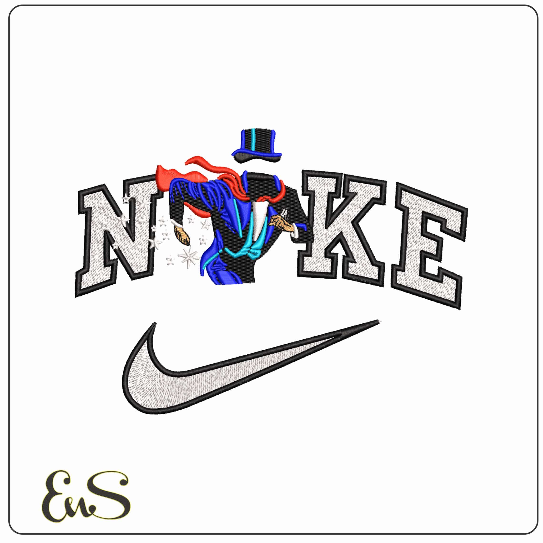 Nike Dandy Hats El Mago  - Elegant embroidery design file - instant download