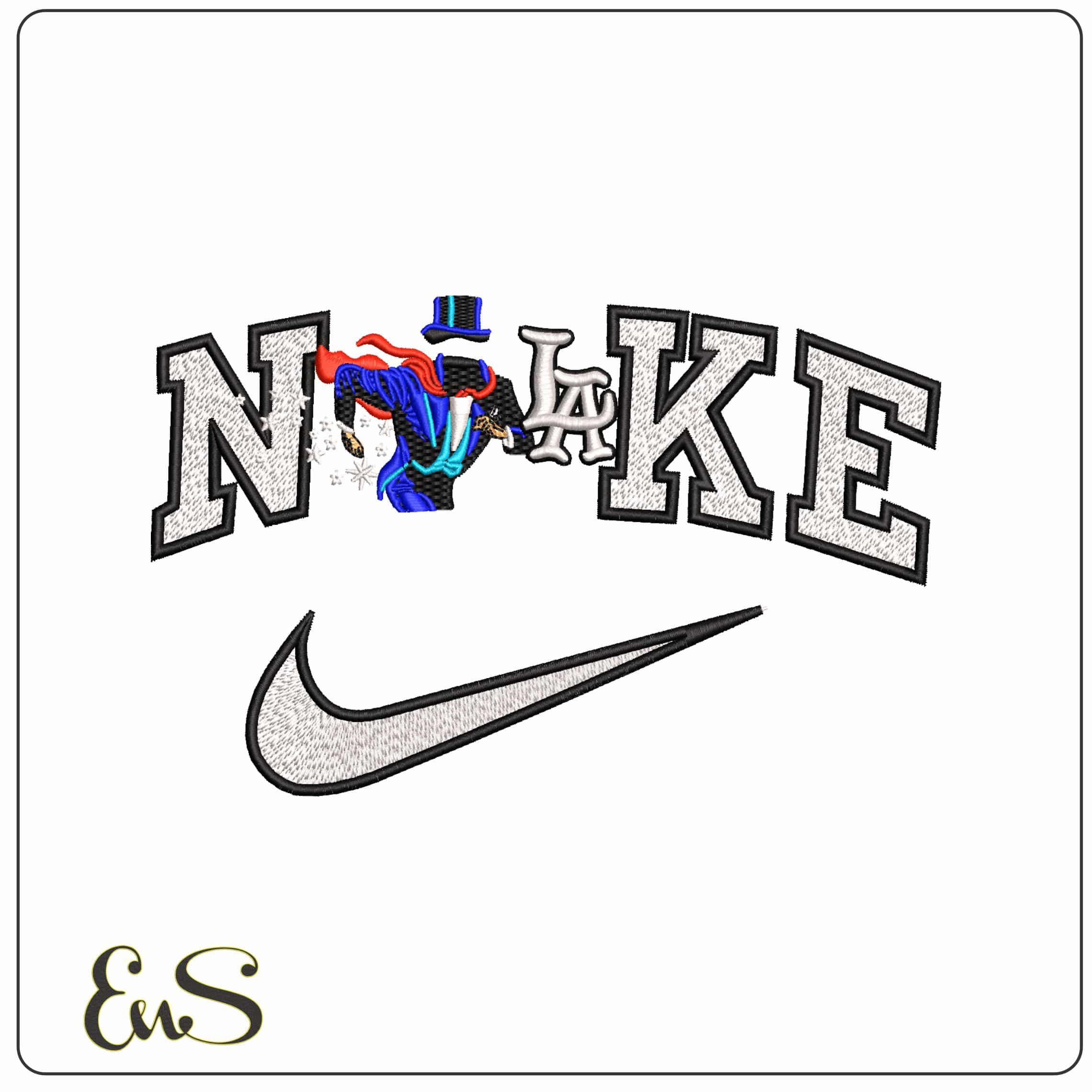 Nike Dandy Hats El Mago LA  - Elegant embroidery design file - instant download