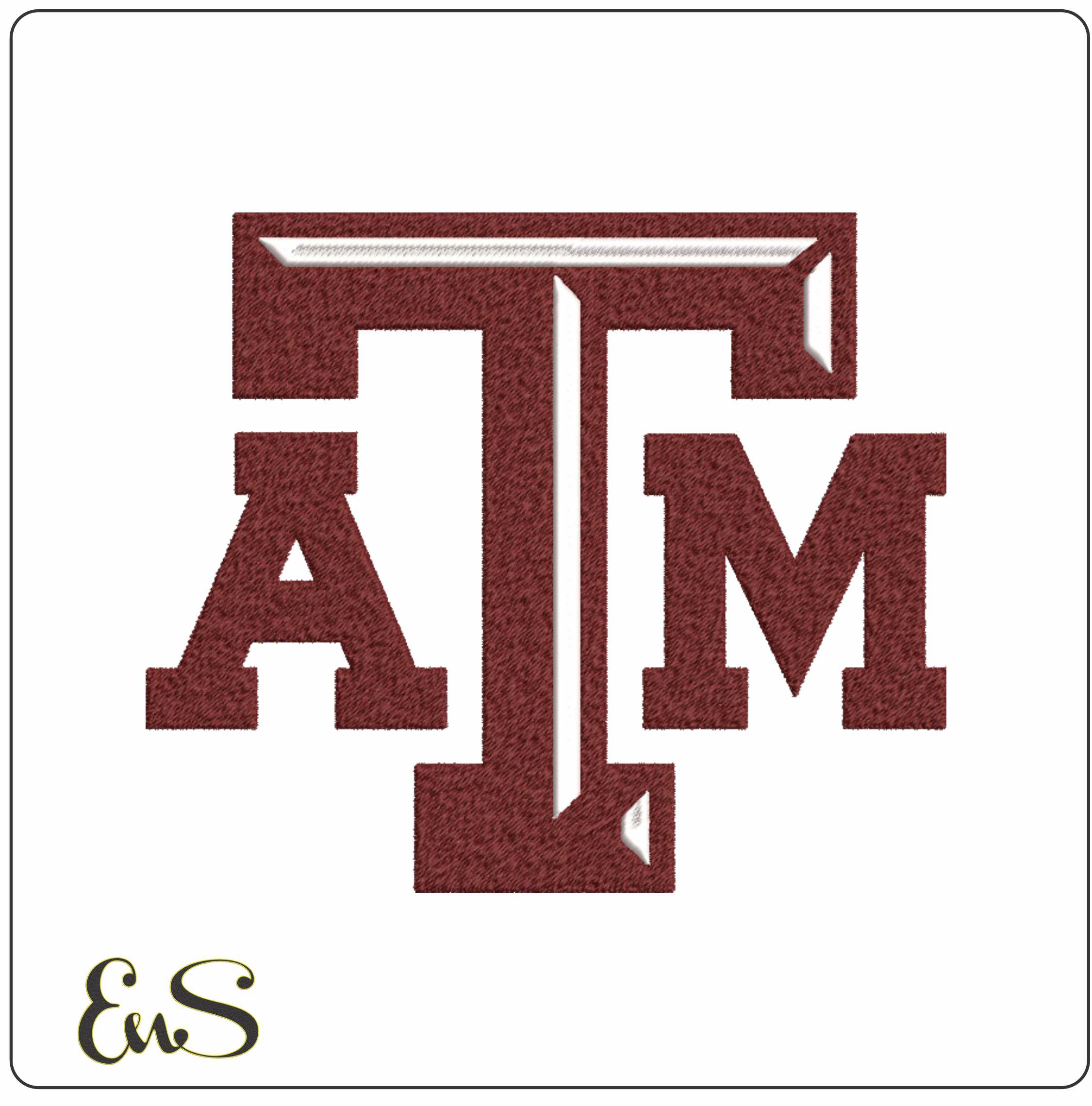 Texas A & M Aggies embroidery design - Aggies Logo embroidery machine pattern embroidery file - instant download in a frame