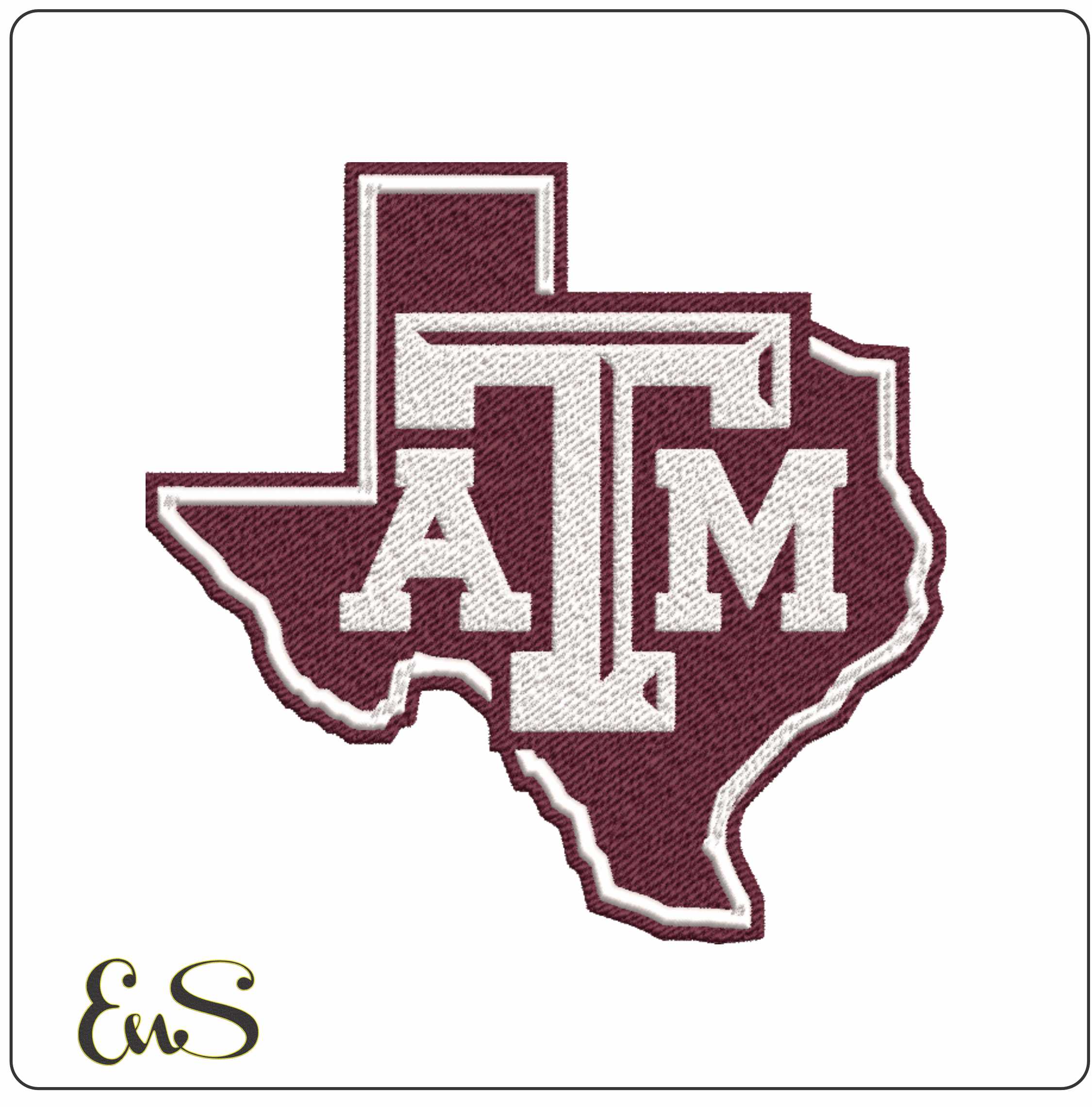 Texas A & M Aggies embroidery design - Aggies Logo embroidery machine pattern embroidery file - instant download in a frame