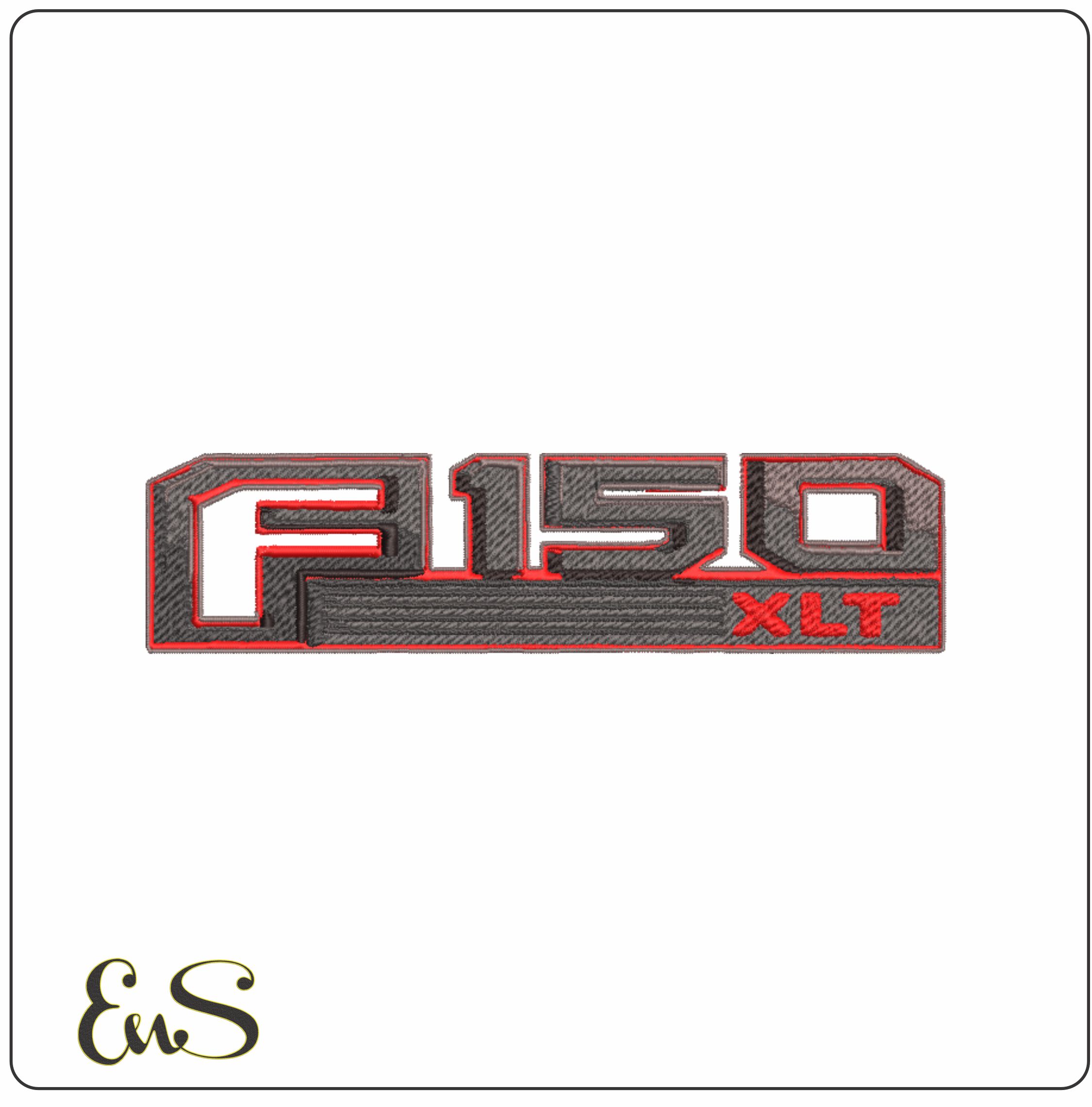 F150 - Ford Truck Logo embroidery design - Logo design machine pattern Car Auto Company embroidery file instant download in a frame