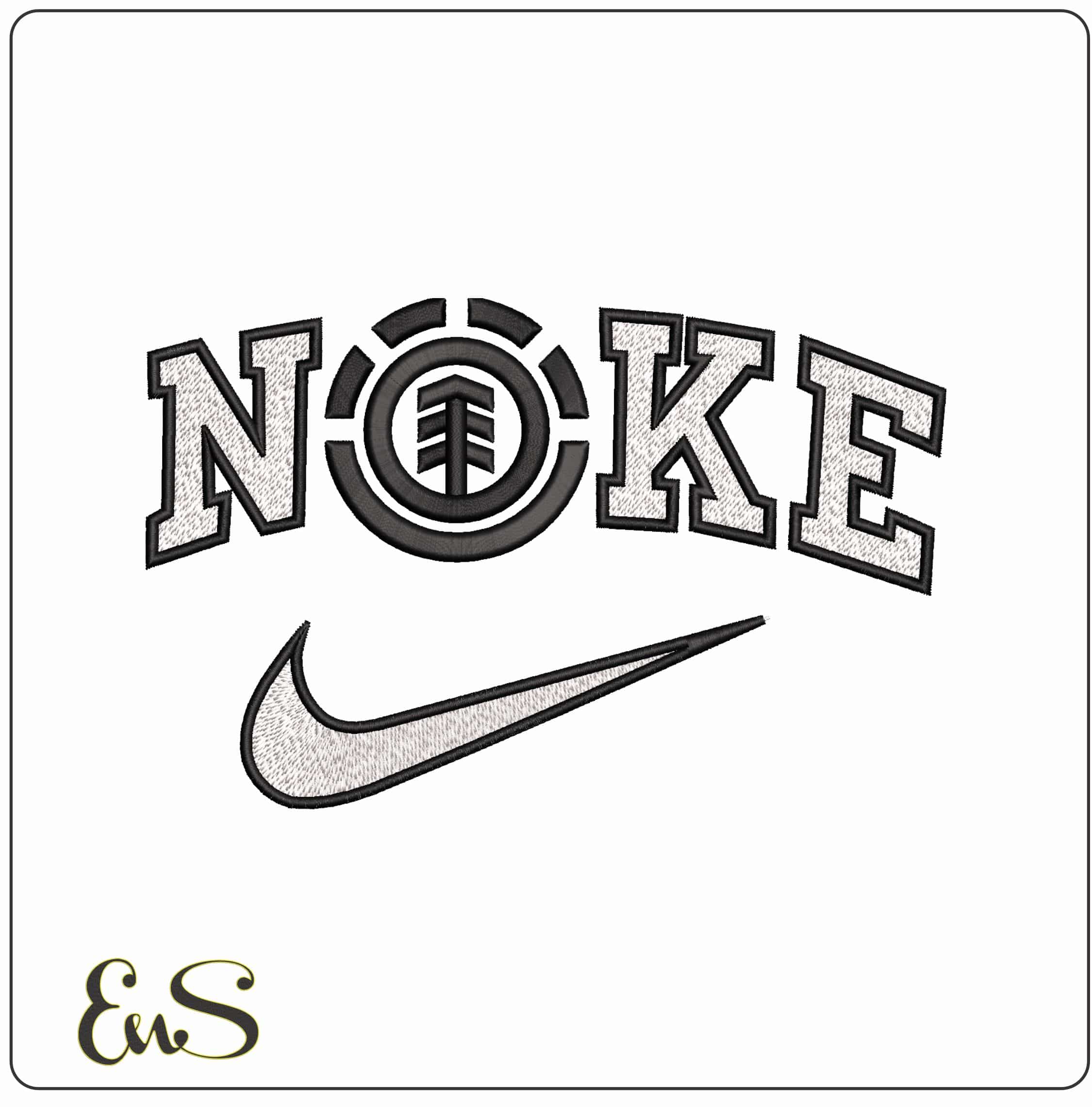 Nike Element Skateboard Logo - Elegant embroidery design file-instant download