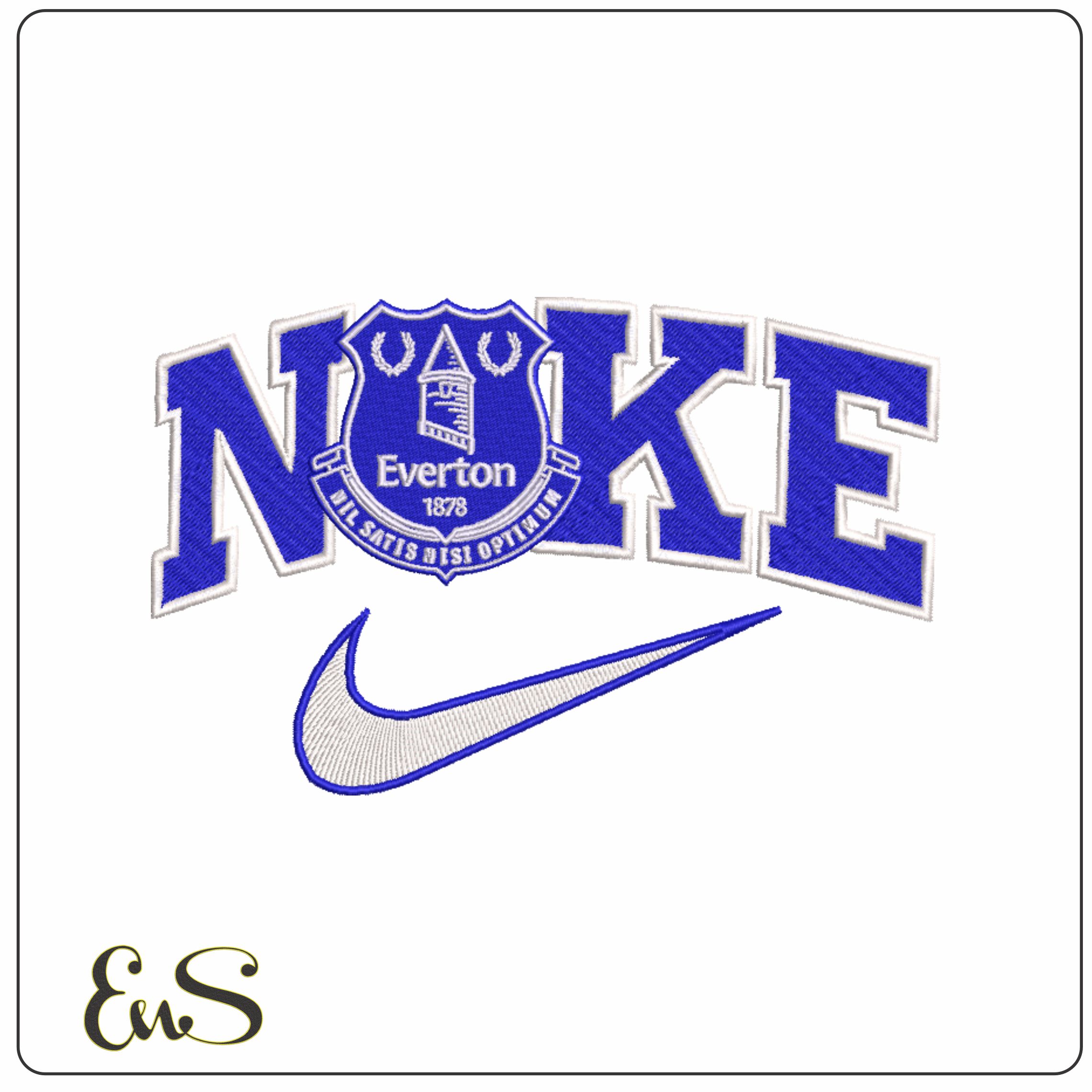 Nike Everton - Elegant embroidery design file-instant download