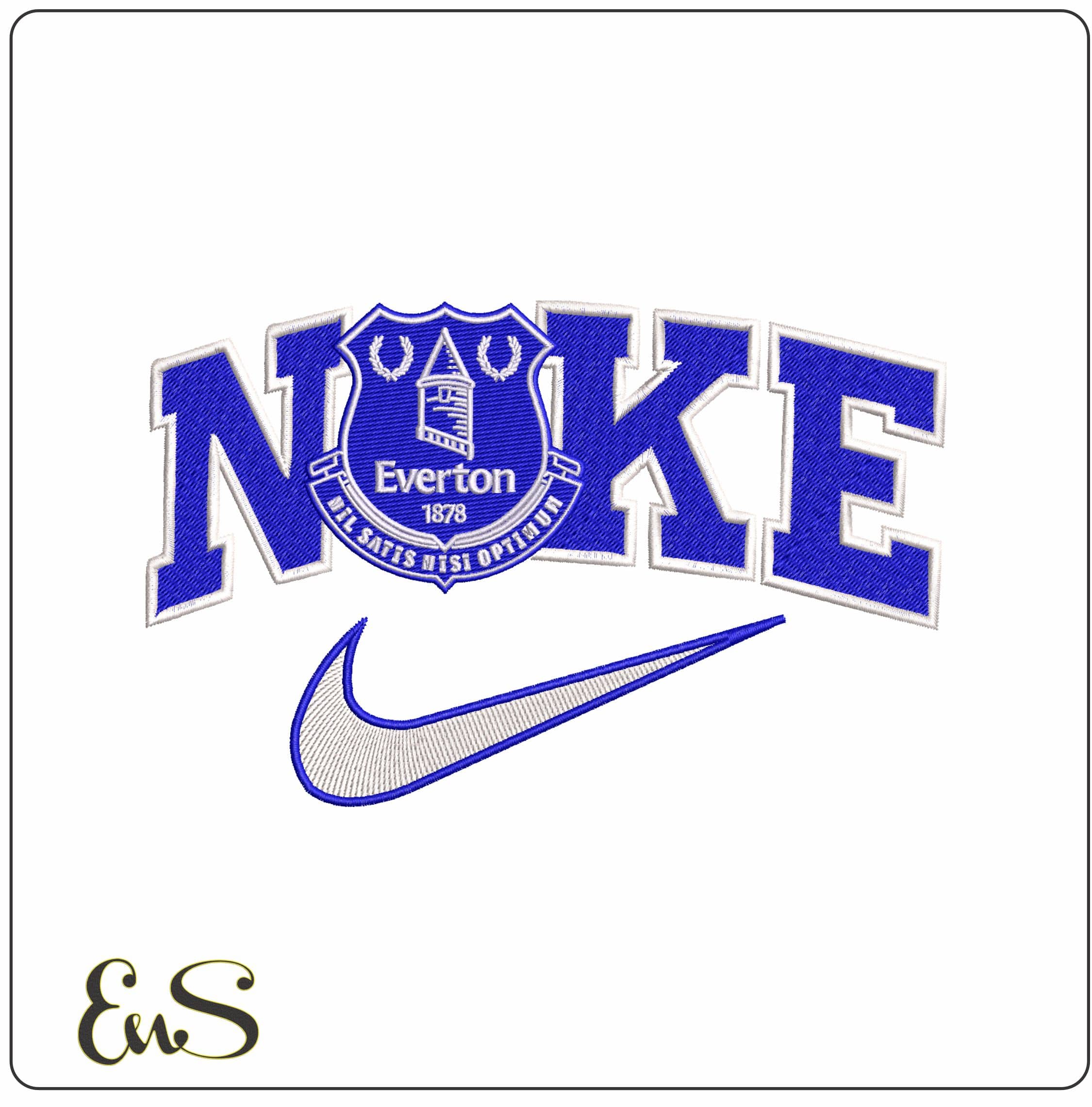 Nike Everton   - Elegant embroidery design file-instant download