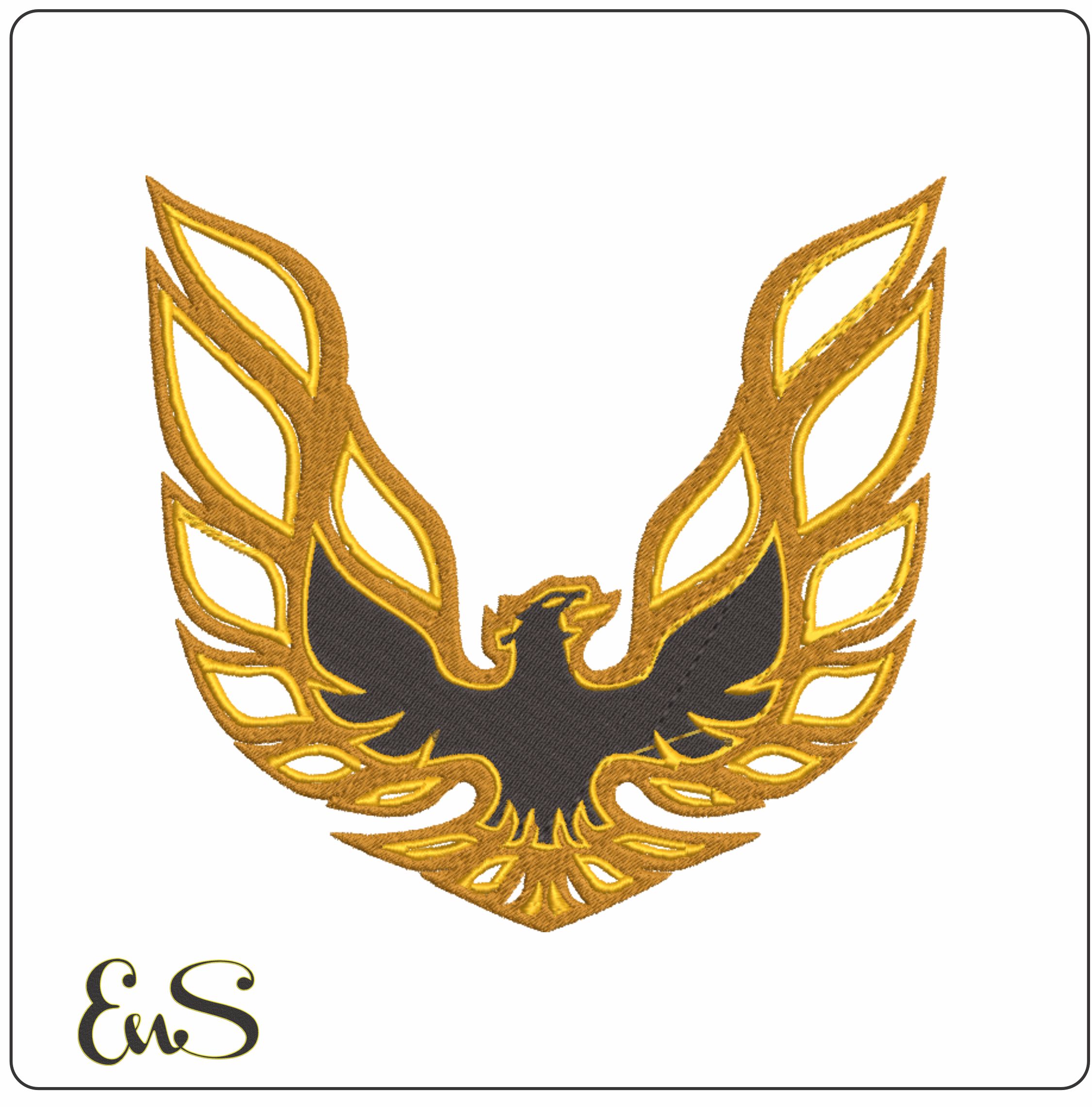 Trans am Firebird Car Logo embroidery design - Pontiac design machine pattern Car Auto Company embroidery file instant download in a frame
