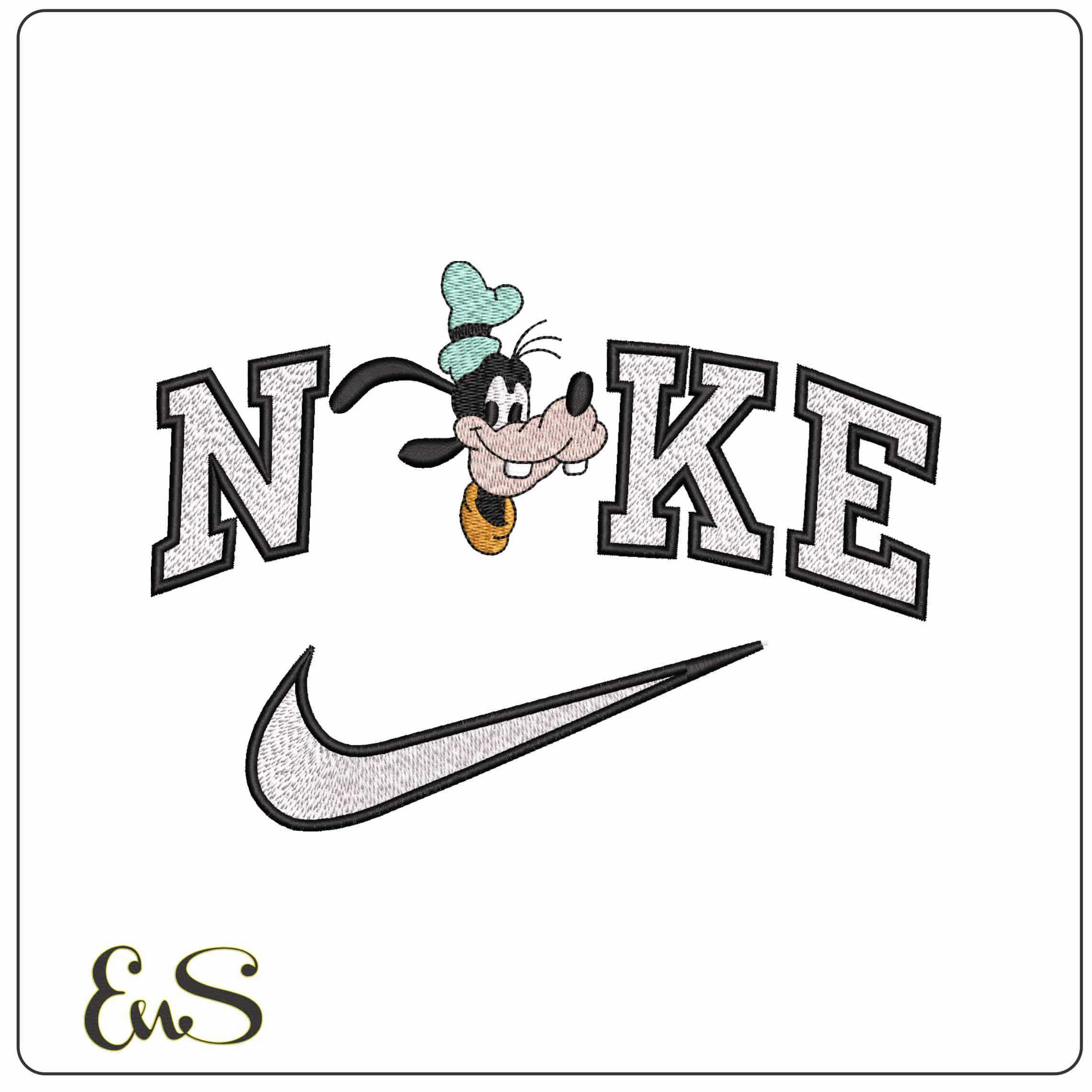 Nike Goofy Head Disney  - Elegant embroidery design file-instant download