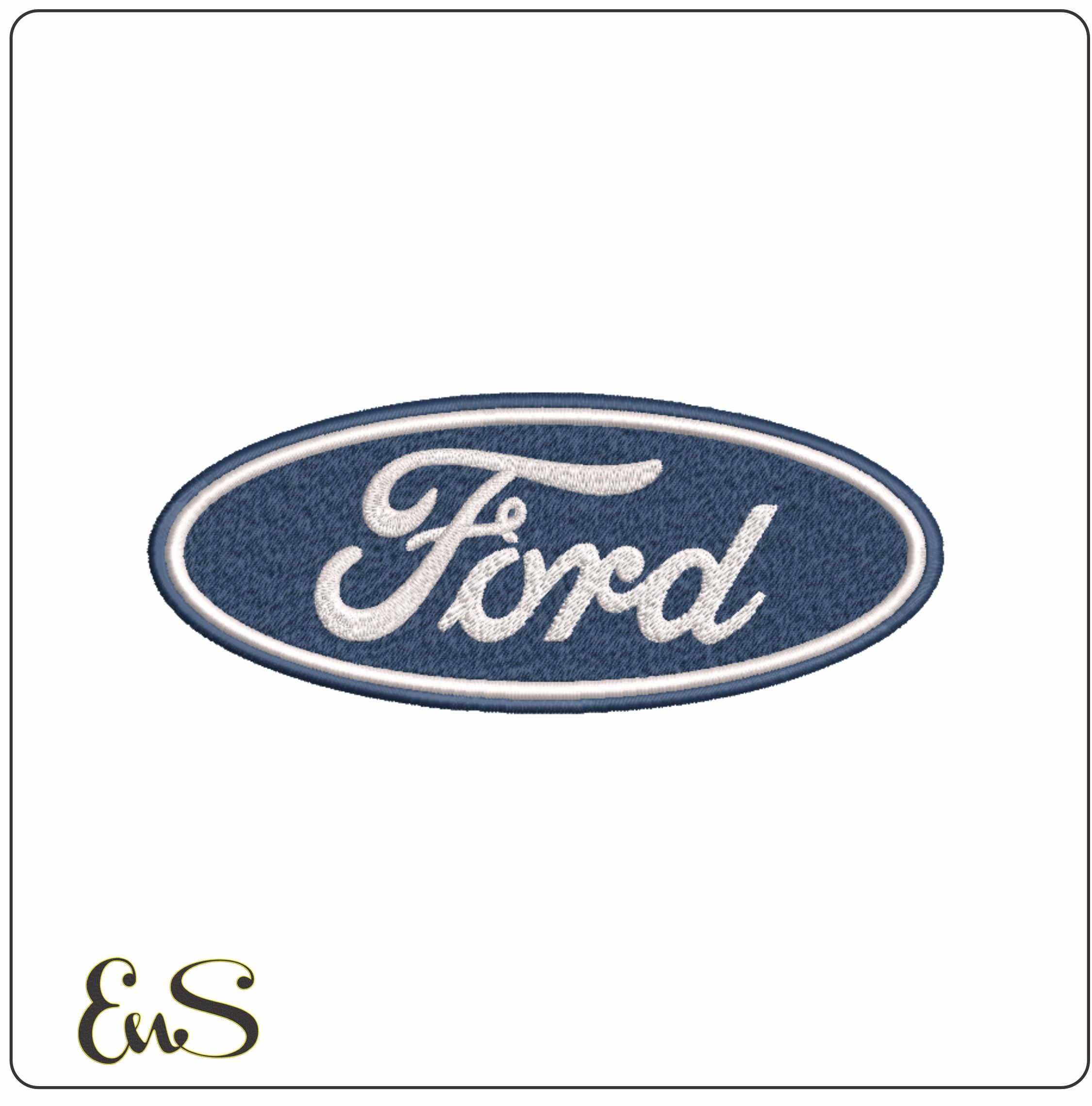 Ford Car Logo embroidery design - Iconic Logo design machine pattern Car Auto Company embroidery file instant download in a frame