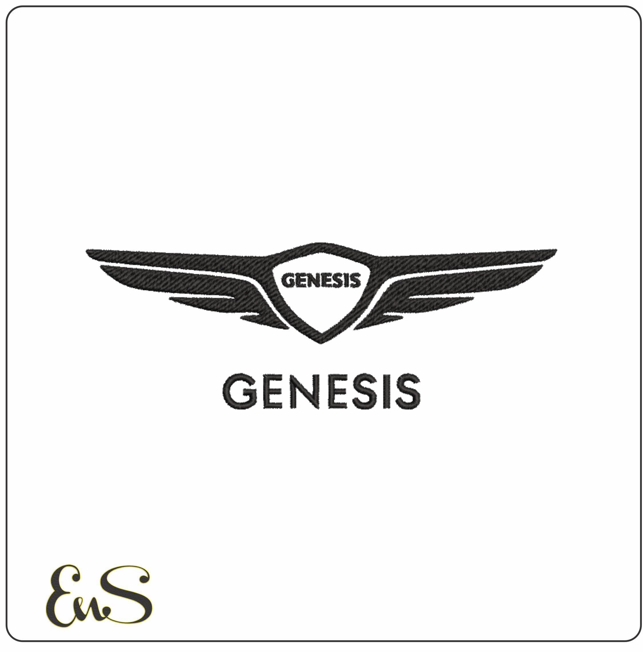 Genesis Logo embroidery design - Hyundai Company design machine pattern Car Auto Company embroidery file instant download frame