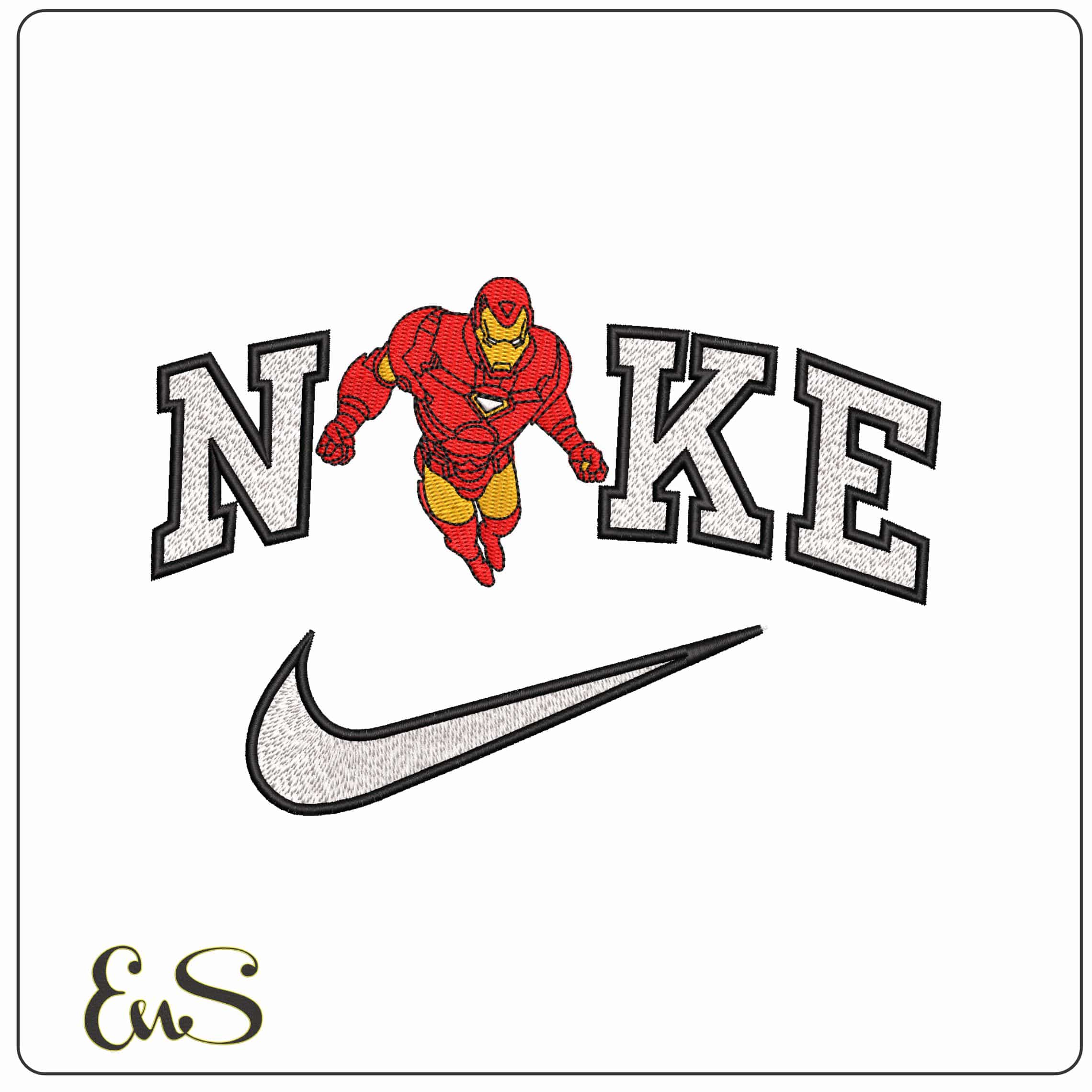 Nike Ironman Ready to Fly Marvel Comic - Elegant embroidery design file-instant download