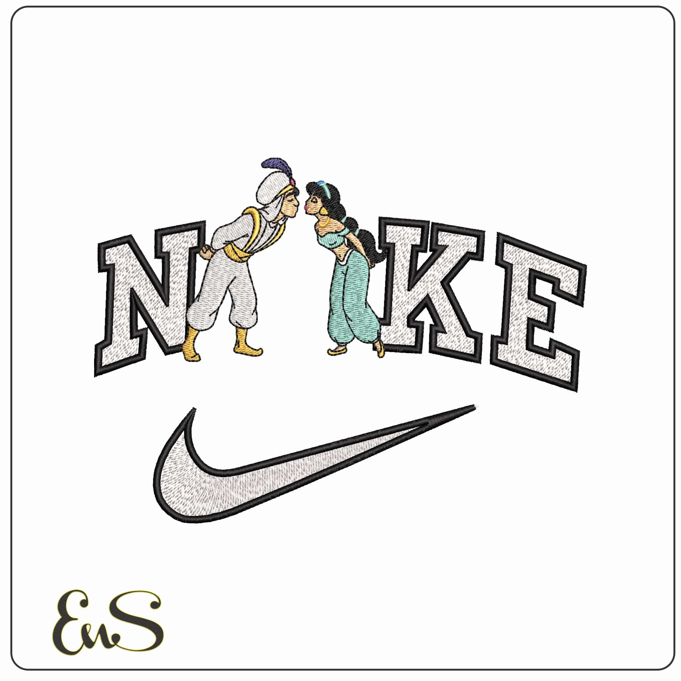 Nike Jasmin Aladin Aladin Disney  - Elegant embroidery design file-instant download