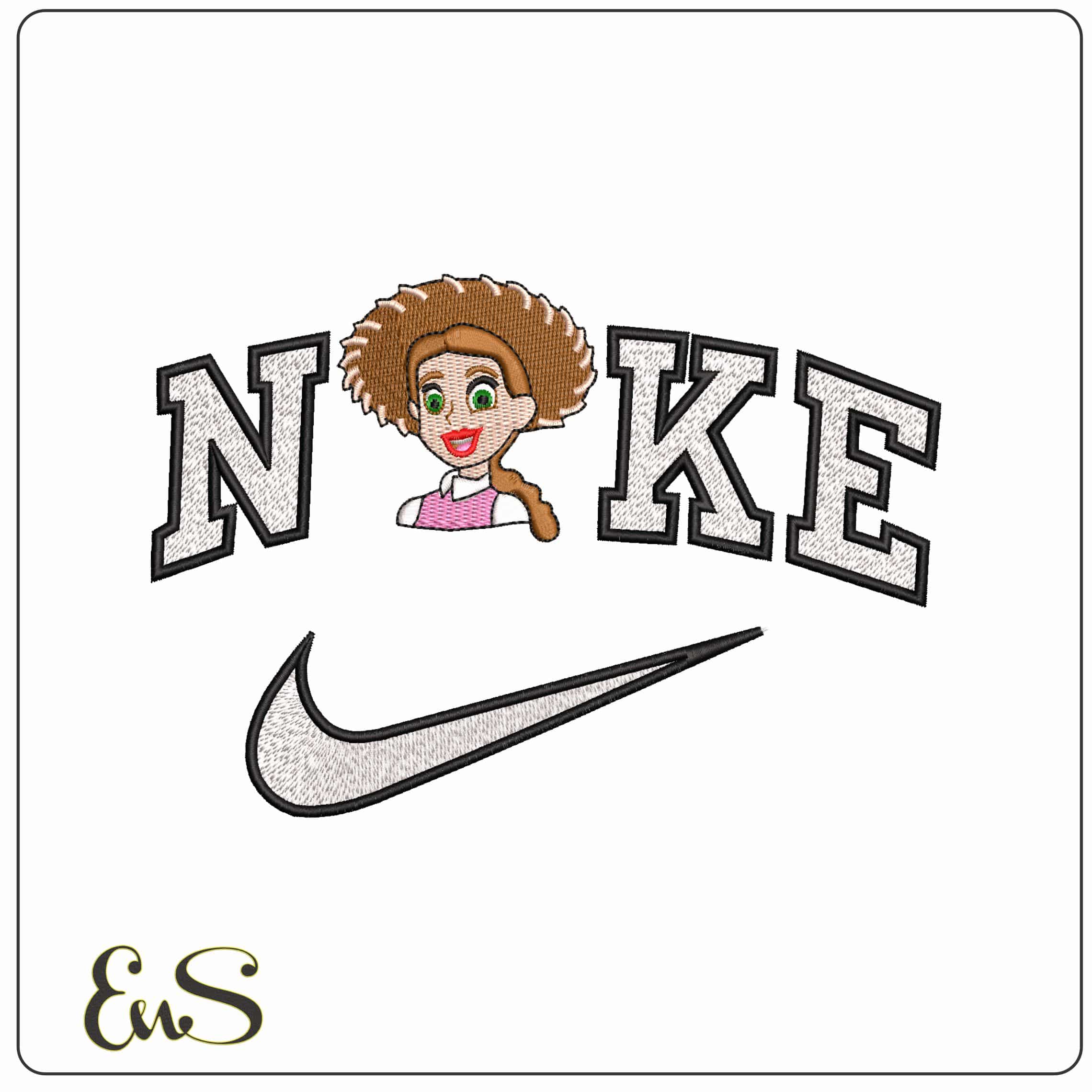 Nike Jessie Head Toy Story - Elegant embroidery design file-instant download